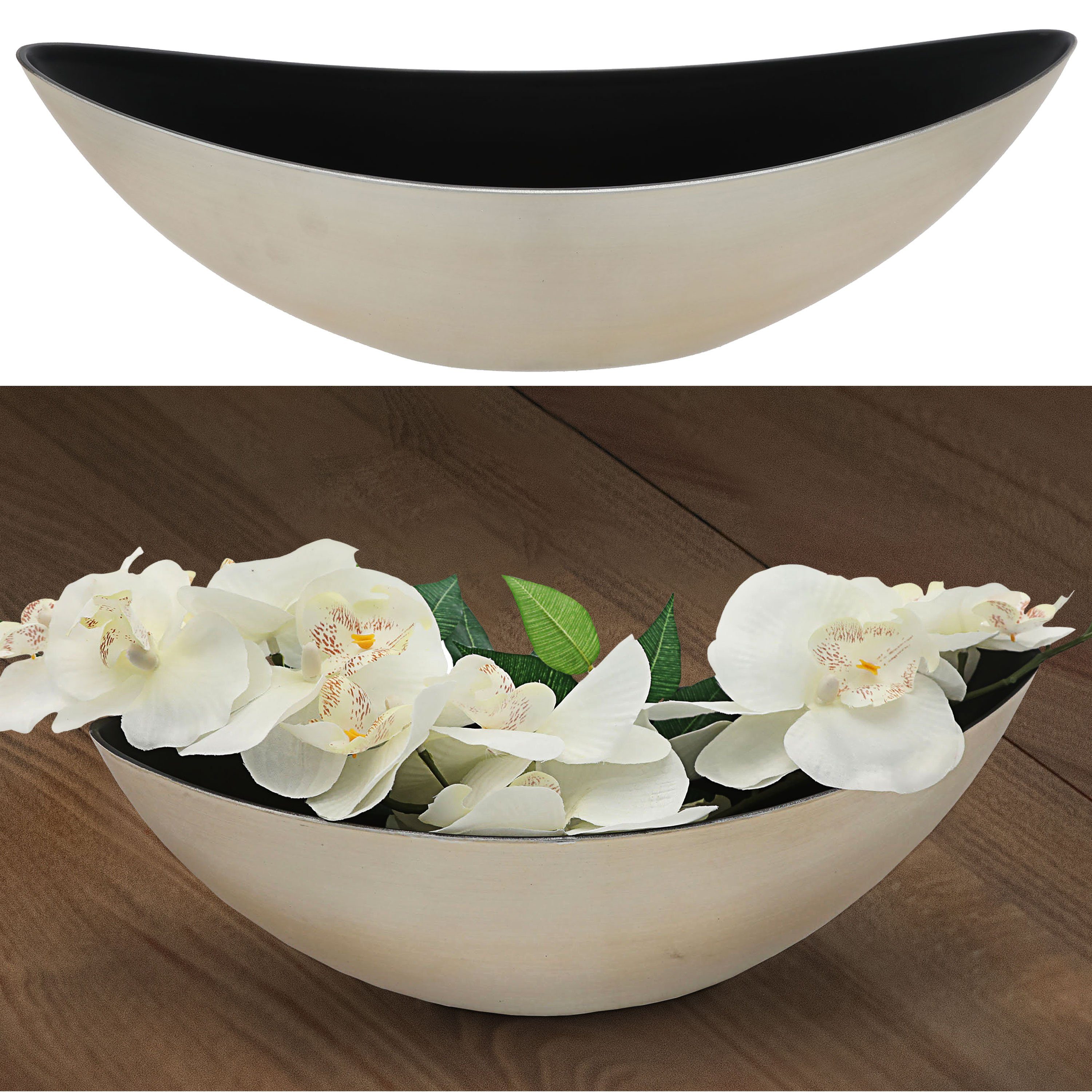 CEPEWA Dekoschale Dekoschale oval champagner schwarz