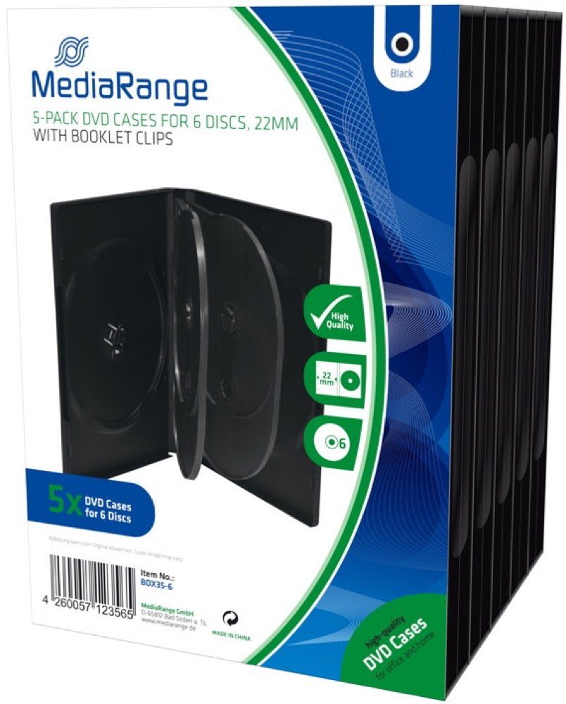 Mediarange DVD-Hülle 5 DVD Hüllen 6er