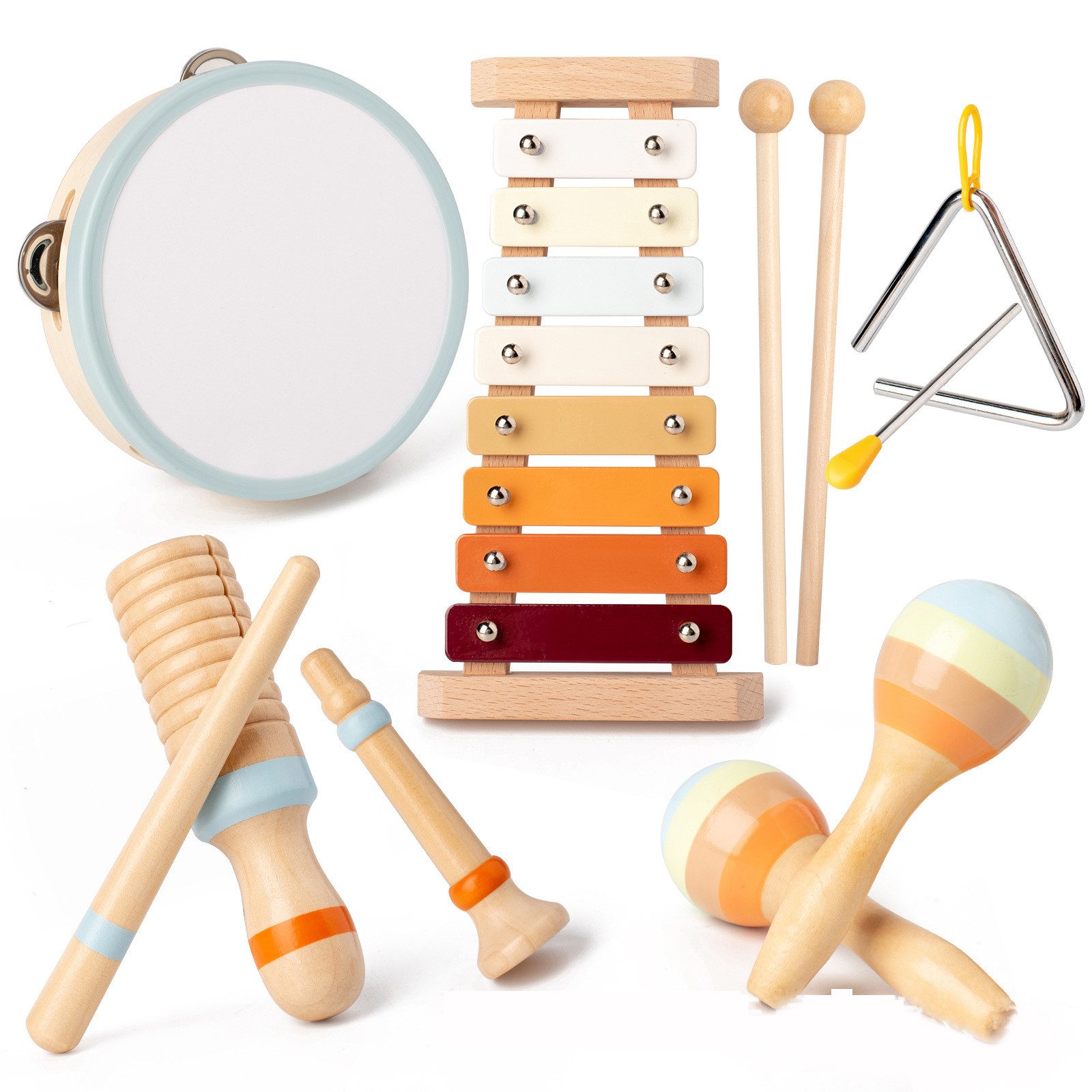 CLTYQ Lernspielzeug Baby Musikinstrumente Montessori-Holzspielzeug für