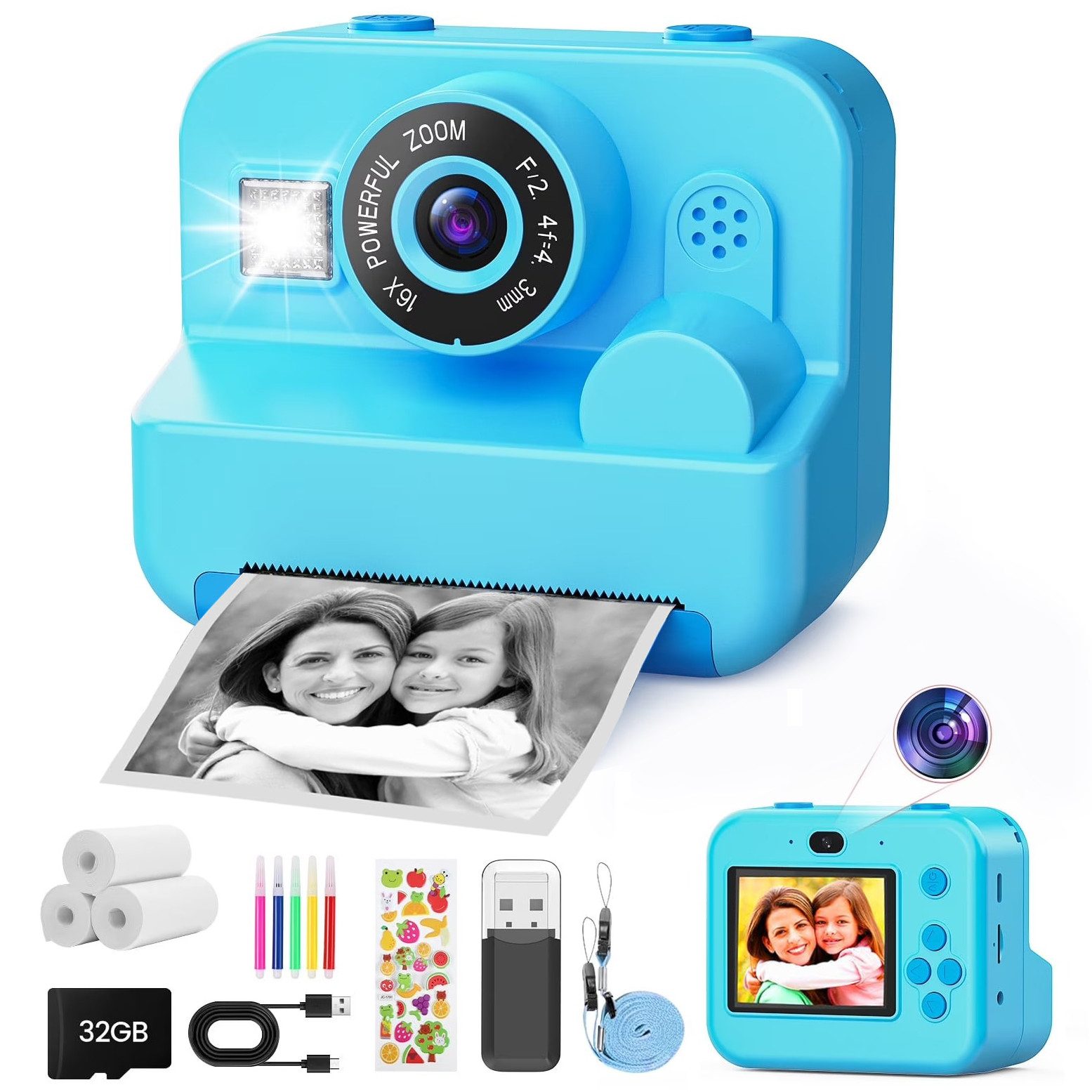 Coonoor 1080P HD Sofortbildkamera für Kinder,
