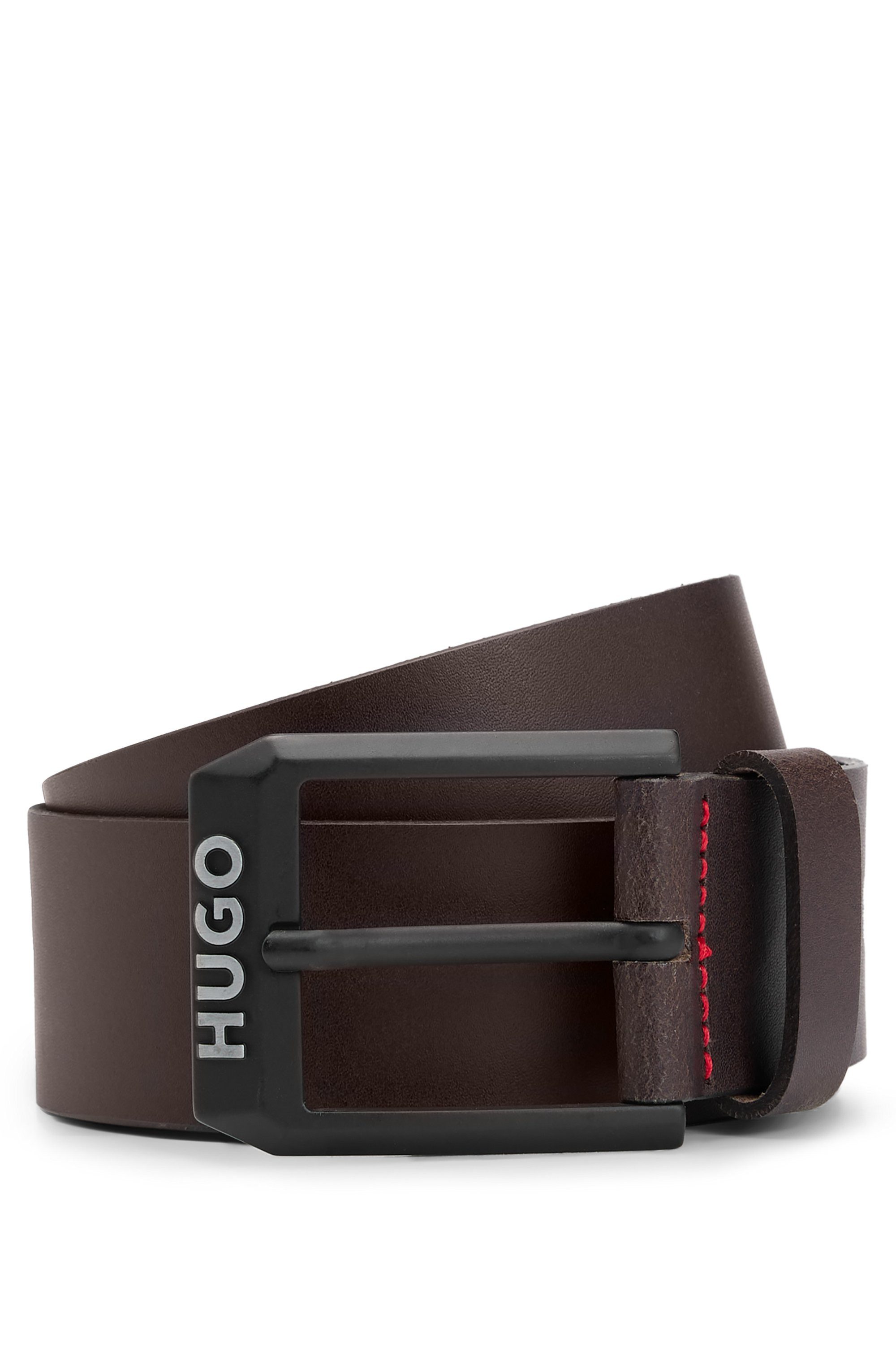 HUGO Ledergürtel Gelio-B_Sz40 HUGO Markenlabel, rote