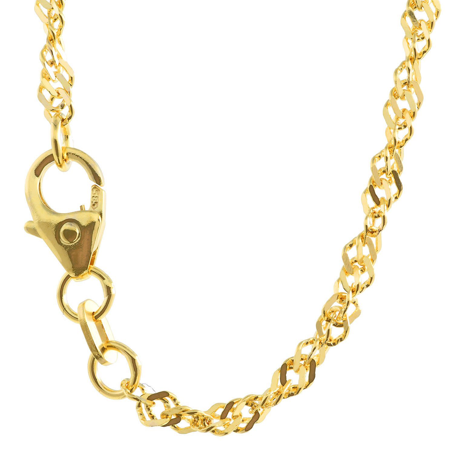 HOPLO Goldkette Goldkette Singapurkette Länge 60cm