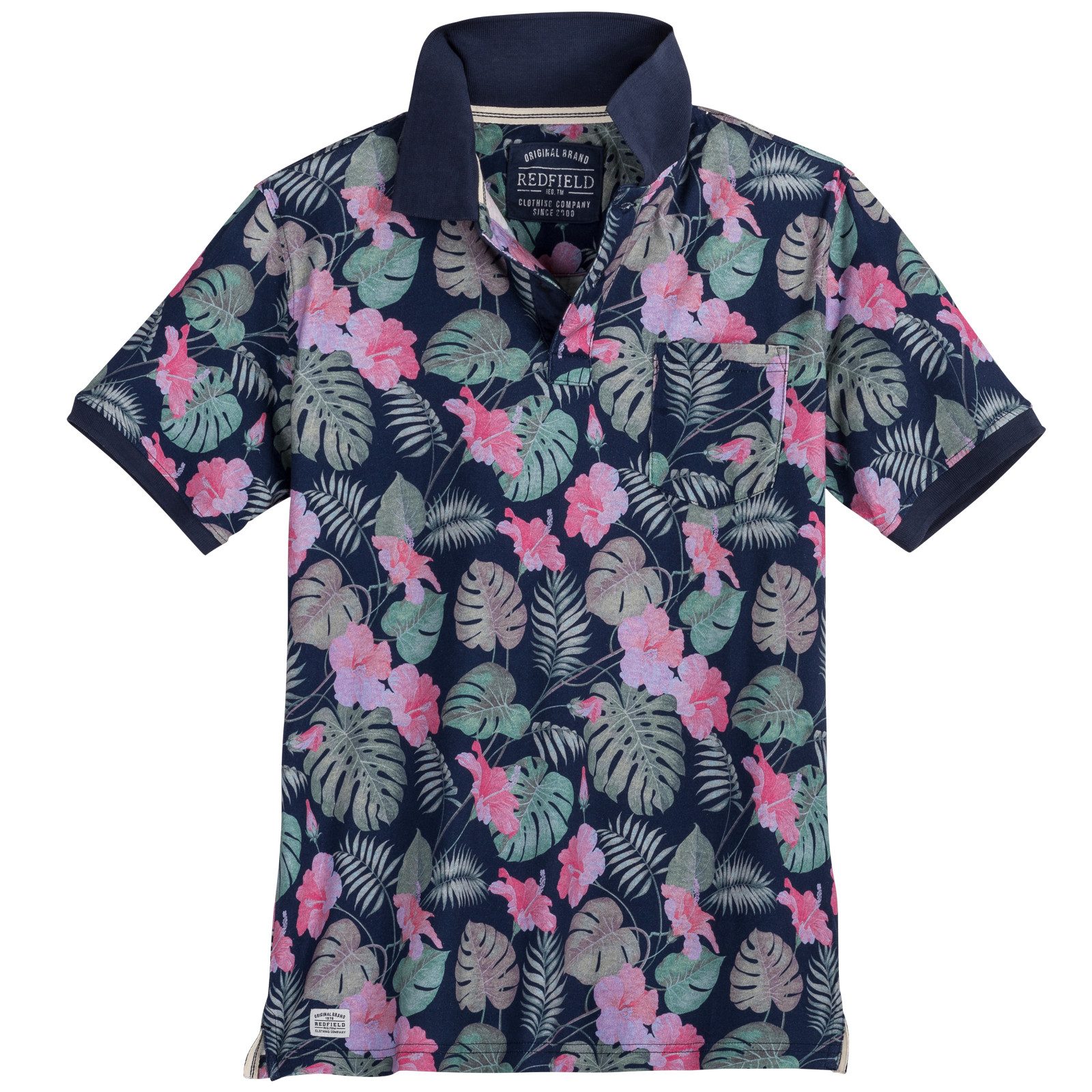 redfield Poloshirt Redfield XXL Poloshirt Floralmuster