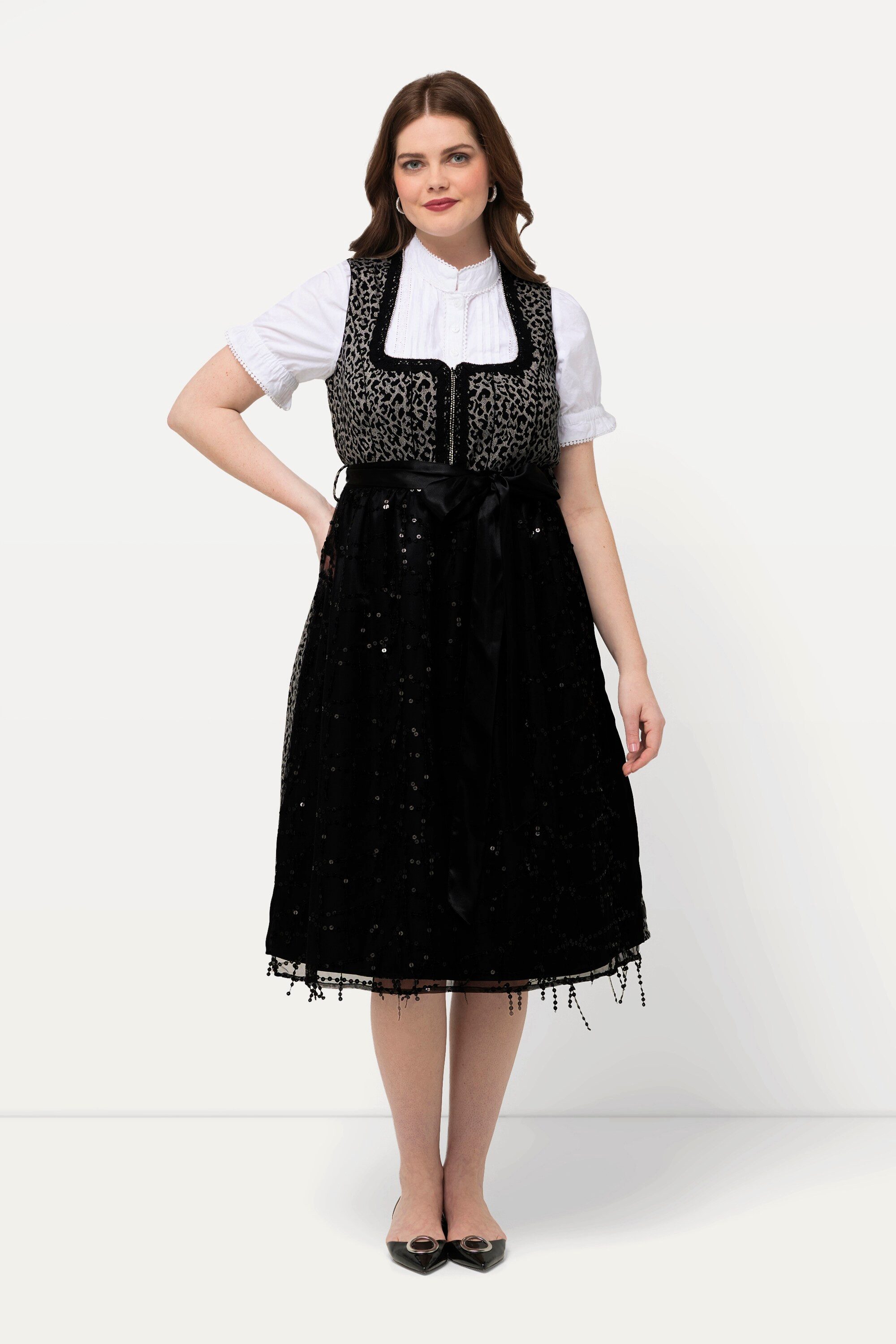 Ulla Popken Dirndl Dirndl Leo-Top Carree-Ausschnitt
