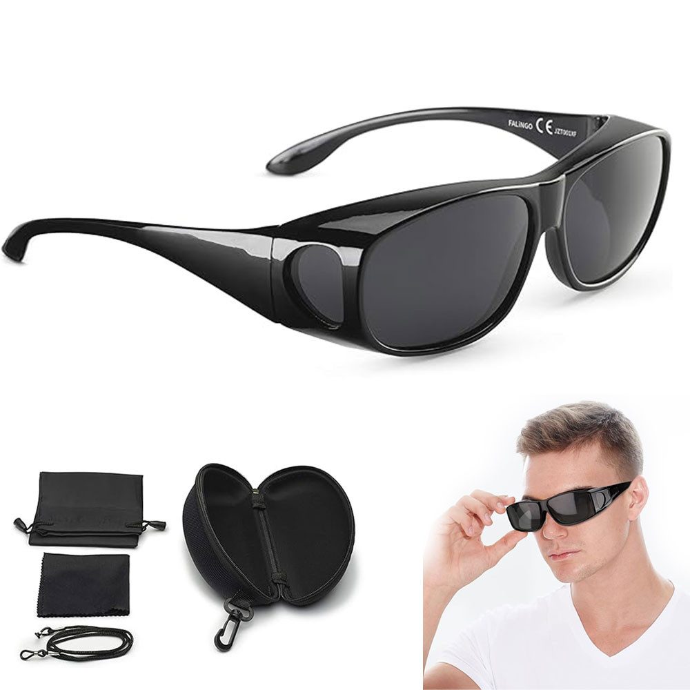 RWEUOQ Sonnenbrille Überzieh Sonnenbrille Überziehbrille polarisiert