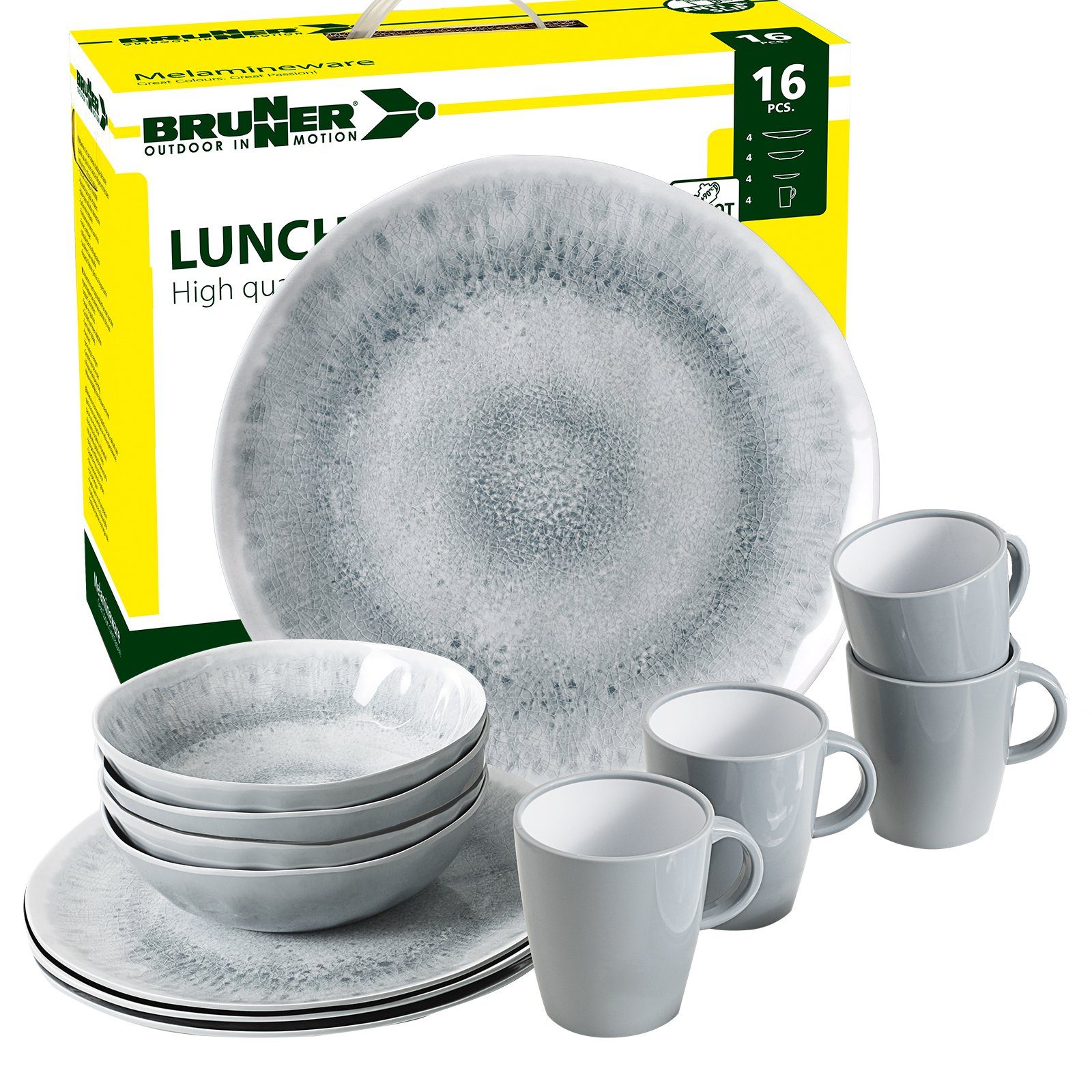 BRUNNER Geschirr-Set BRUNNER Camping Geschirrset PEARL