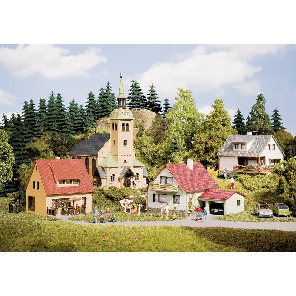 Auhagen Modelleisenbahn-Gebäude H0, TT Startset Dorf