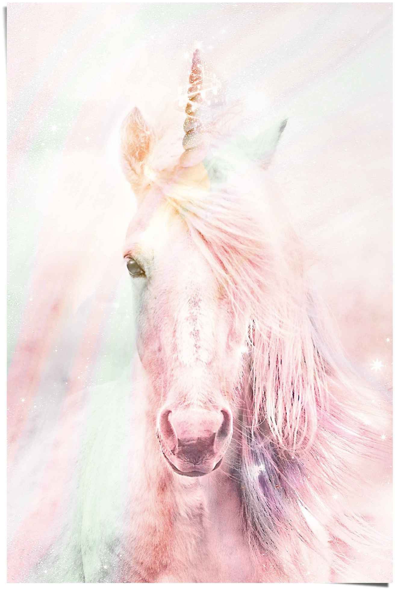 Reinders! Poster Poster Magisches Einhorn Farbenfroh