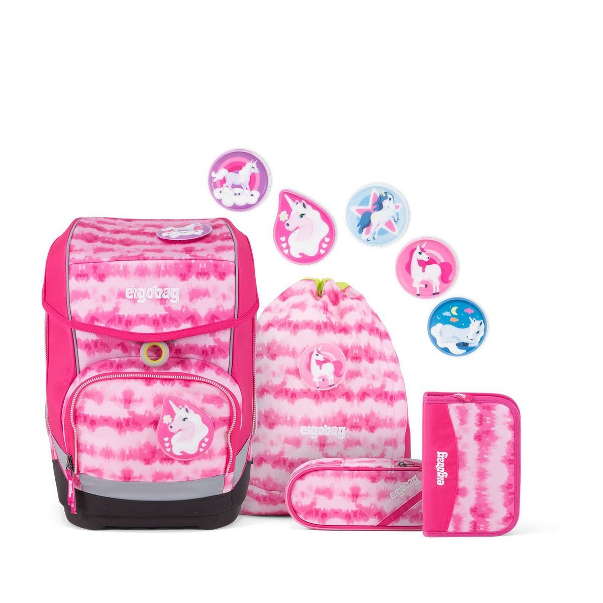 ergobag Schulranzen Cubo (5tlg., Schulrucksack, Sportbeutel,