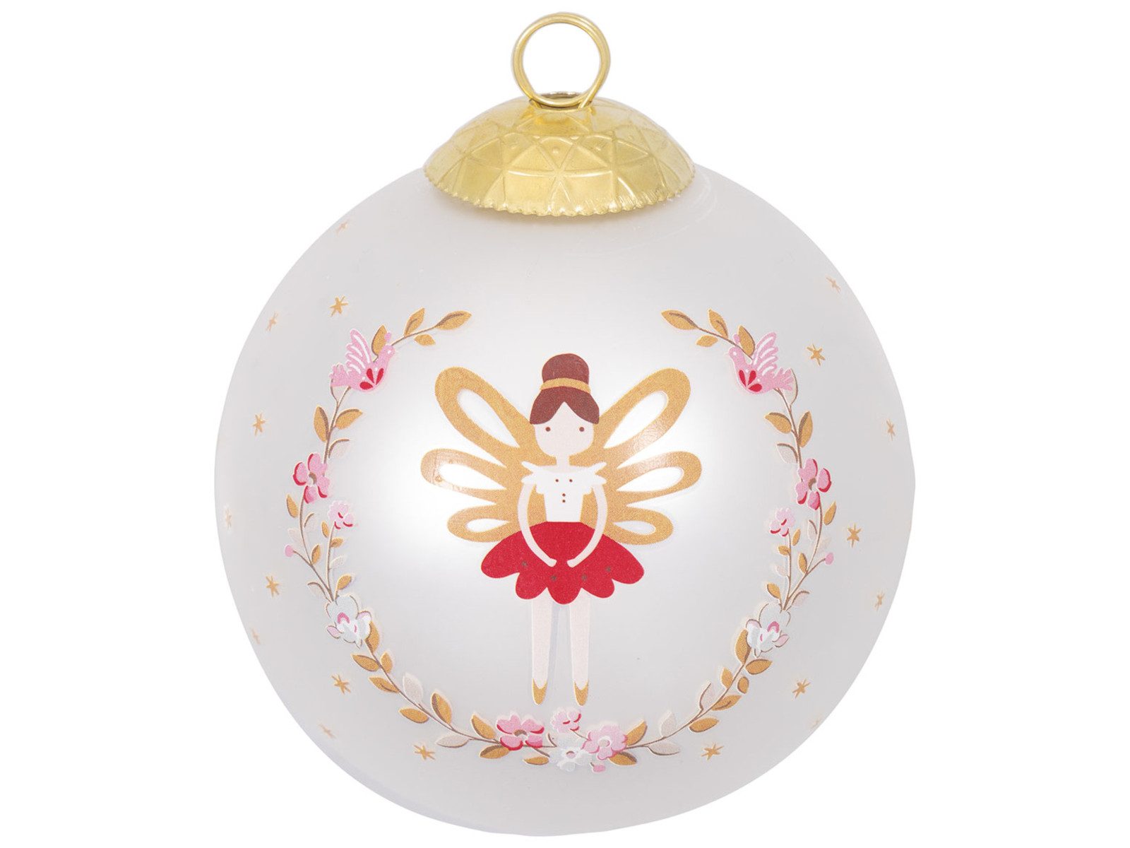 Greengate Weihnachtsbaumkugel Cindarella Xmas Weihnachtskugel white