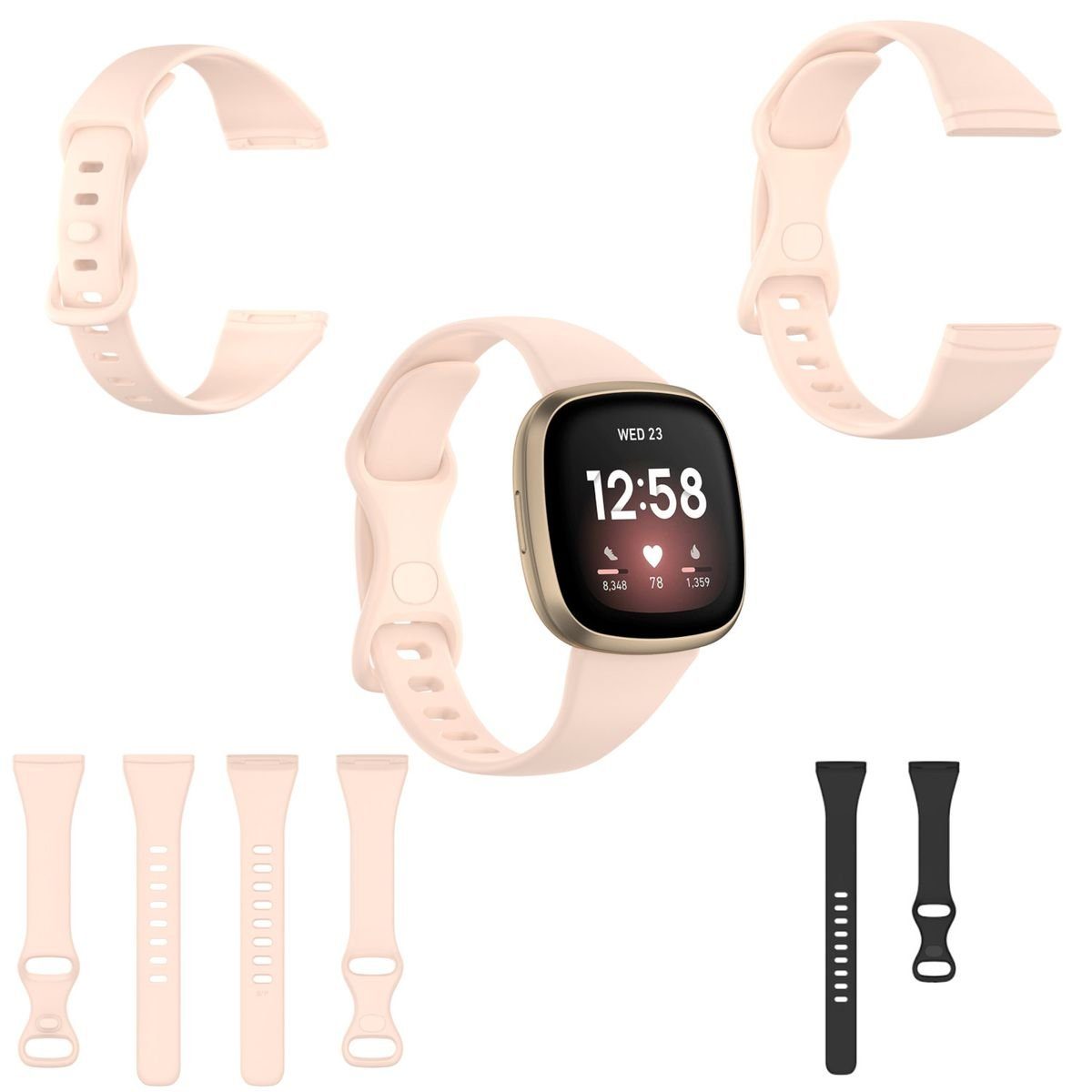 Wigento Smartwatch-Armband Für Fitbit Versa 4/Versa