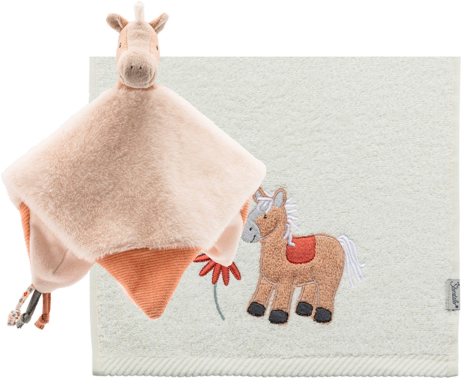 Sterntaler® Schmusetuch Geschenk-Set Bauernhof Pferd