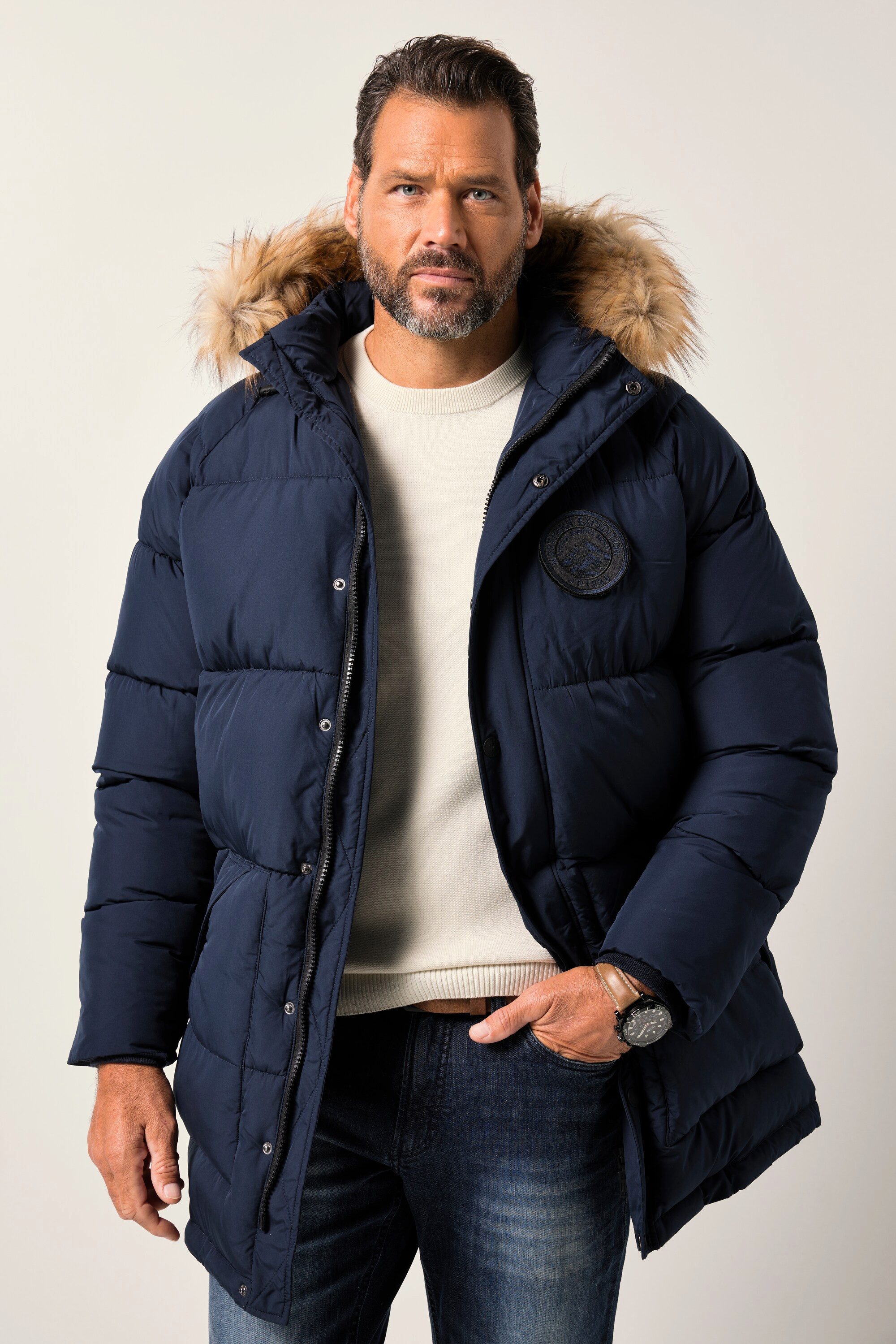 JP1880 Parka JP1880 Stepp-Parka Kapuze Kunstfellbesatz