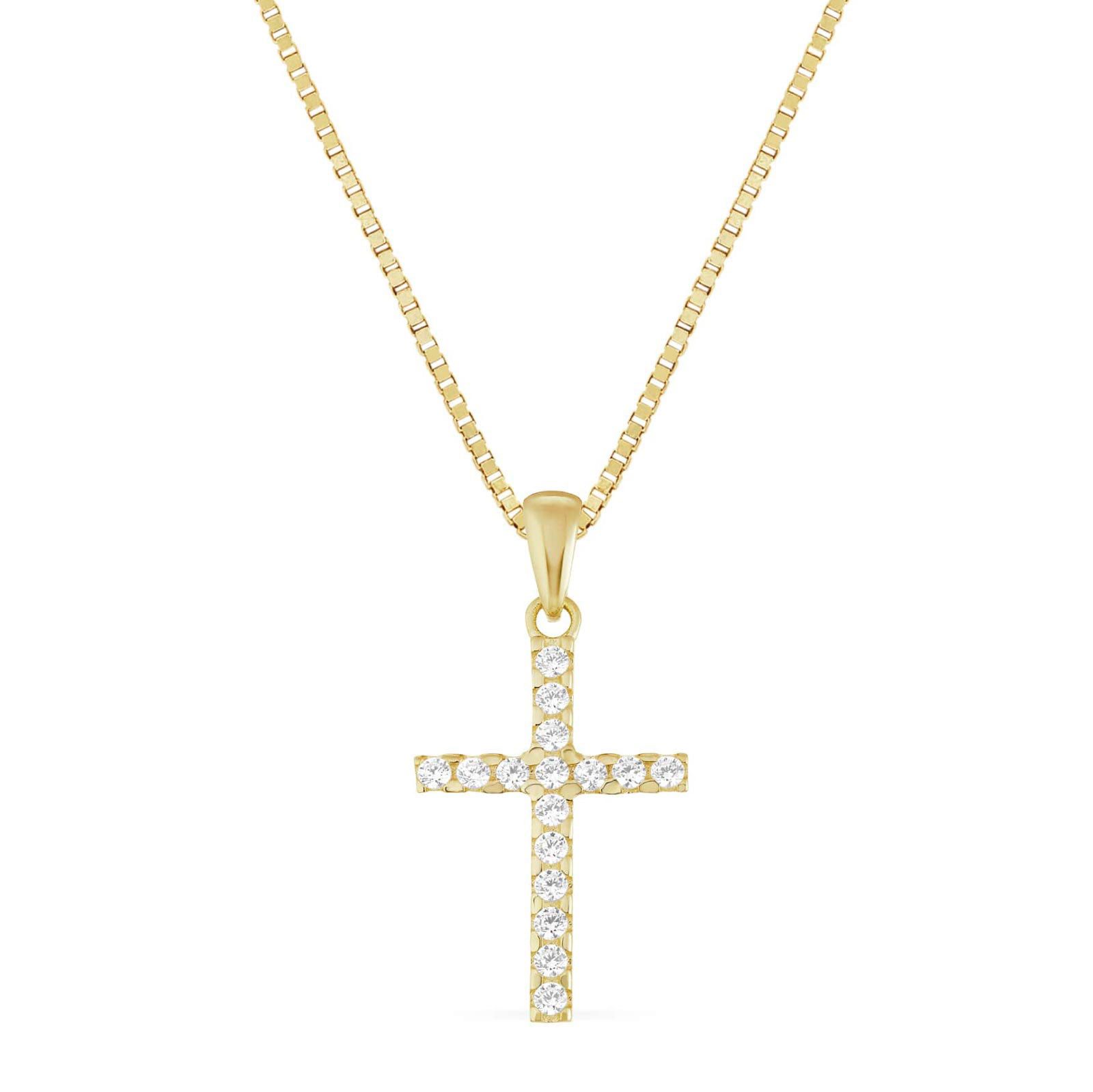 Tony Fein Goldkette Kreuzkette Kreuzanhänger 585er