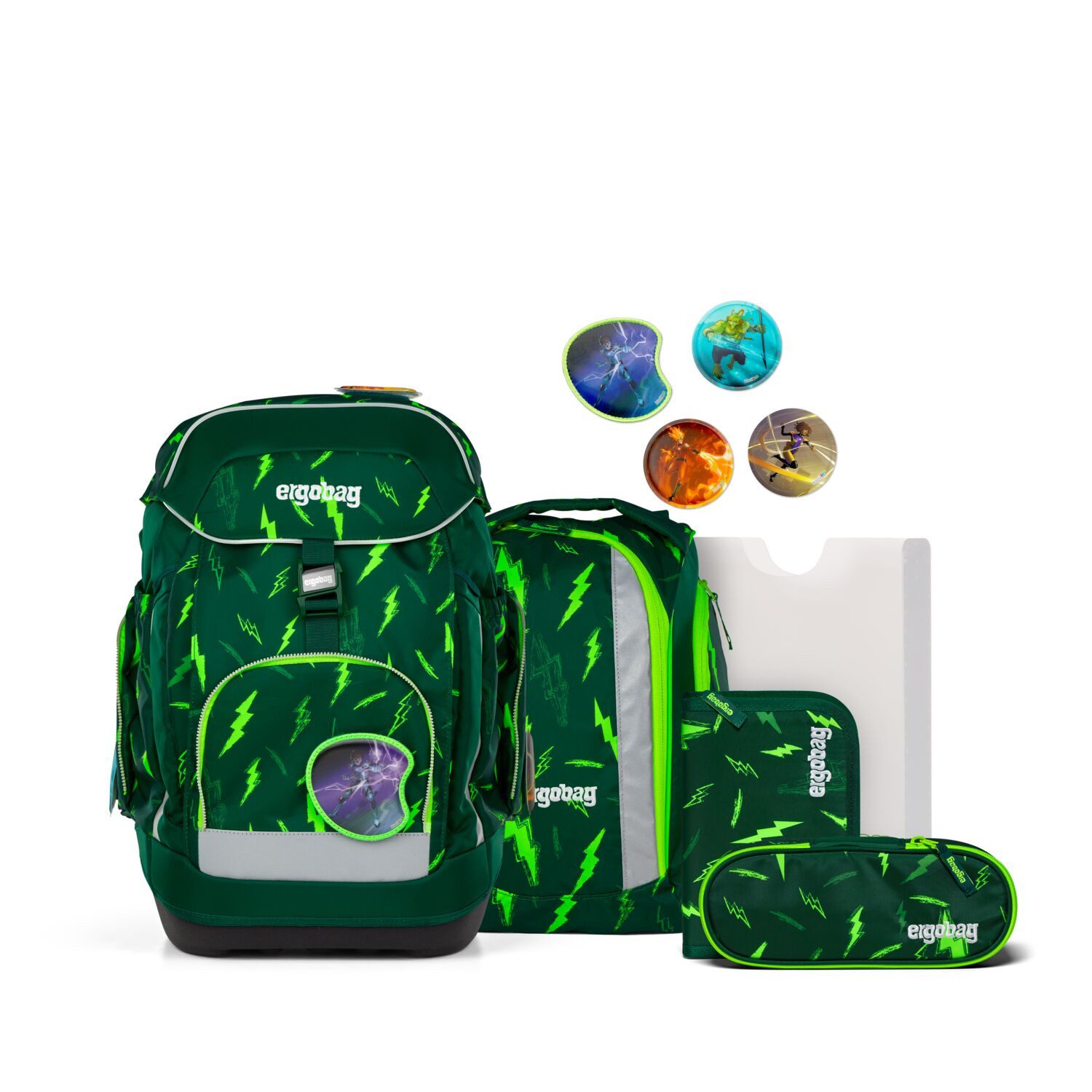 ergobag Schulranzen Schulranzen-Set MAXI Bärtastisch 6-teilig