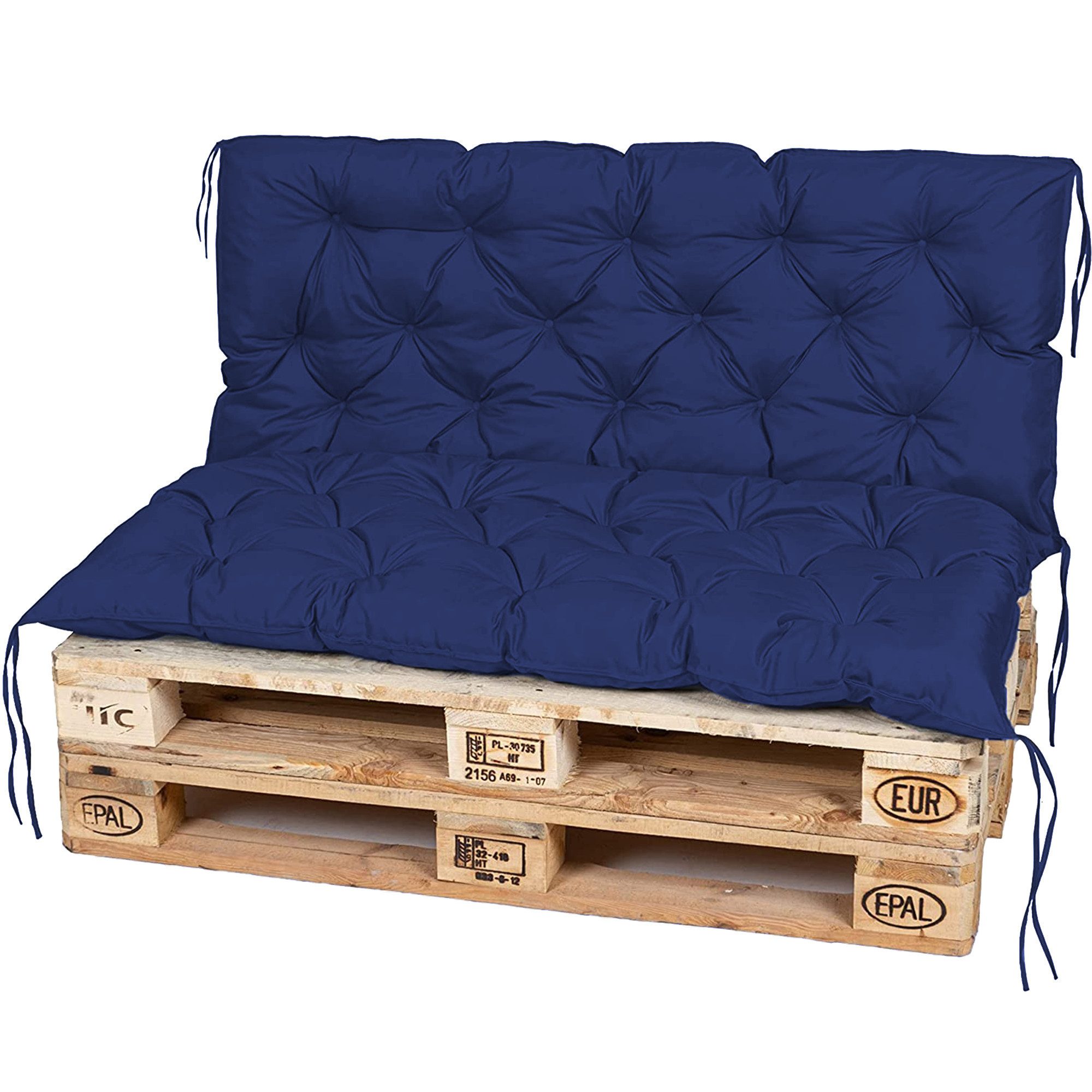 TexDeko Palettenkissen TexDeko-Garden Palettenauflage mit Rückenlehne