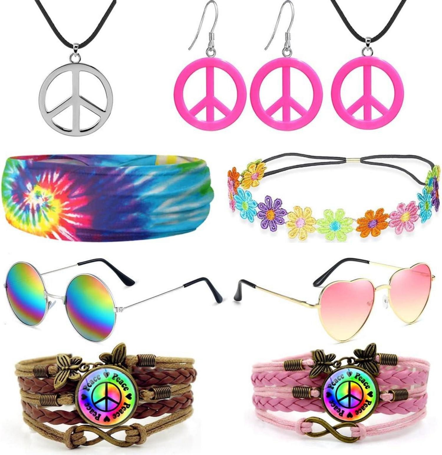 LuxusKollektion Hängedekoration Hippie Kostüm Set Peace