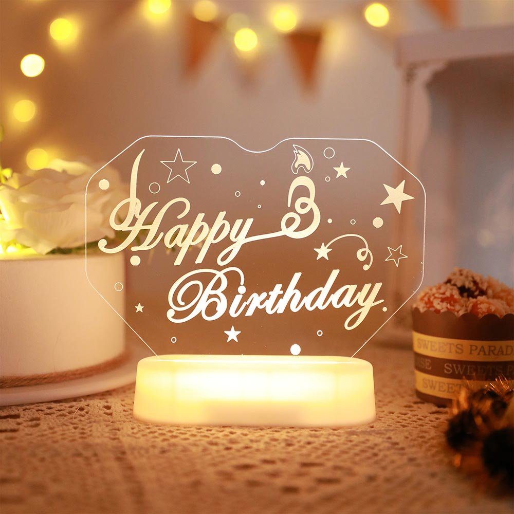 Rosnek LED Nachtlicht 3D Geschenke Nachttischlampe,
