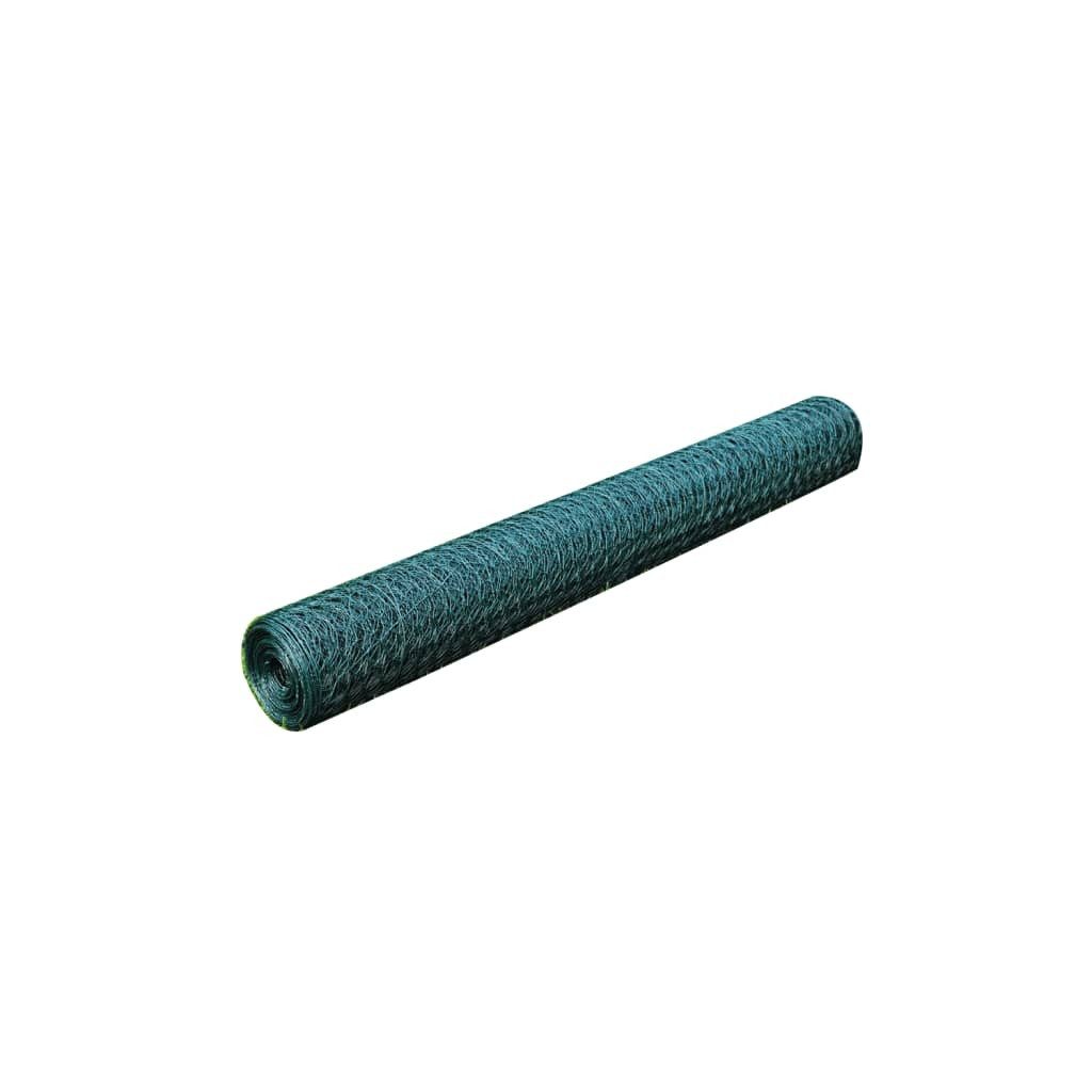 vidaXL Gartenzaun Drahtzaun mit PVC-Beschichtung 25x0,5