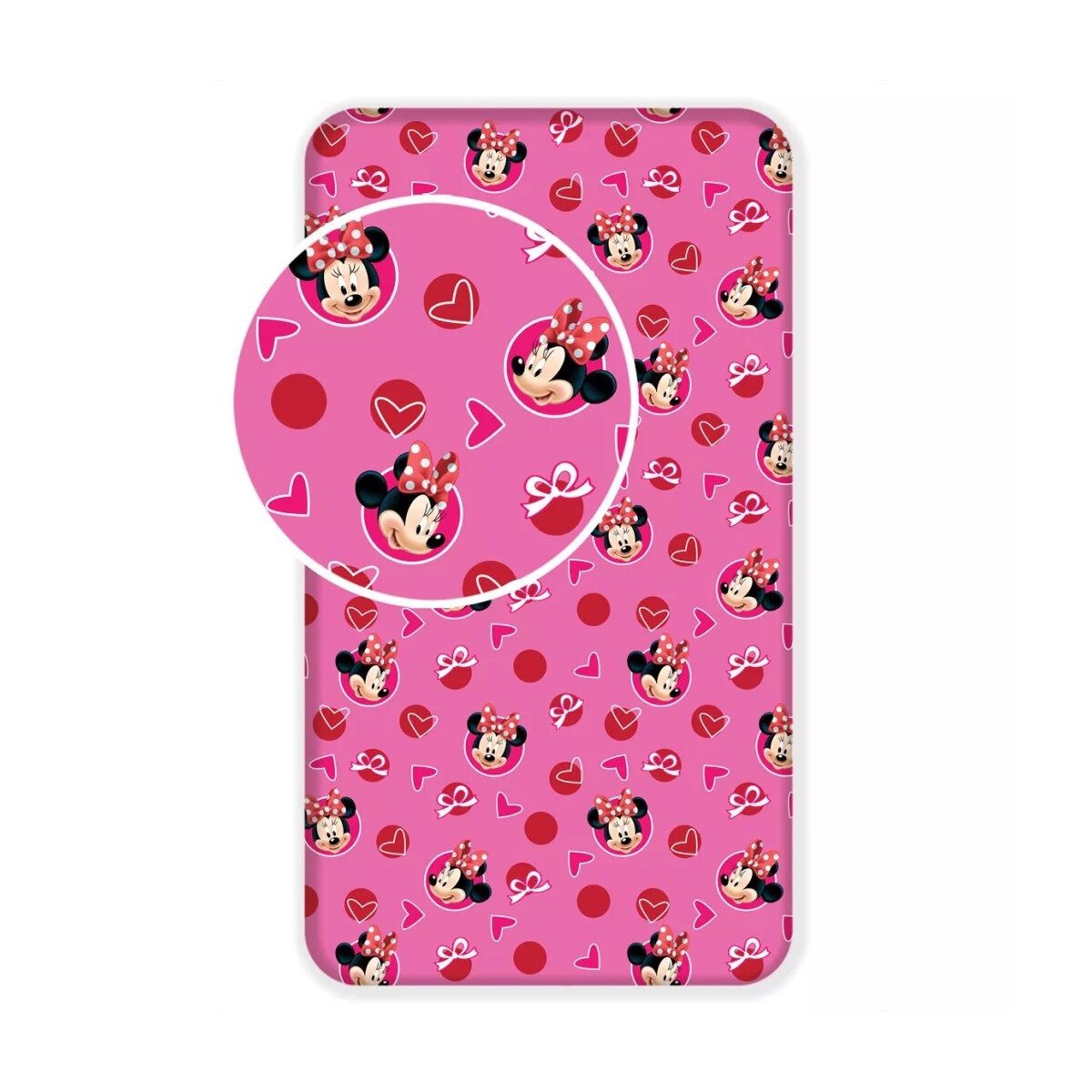 Disney Spannbettlaken Disney Minnie Hearts Spannbettlaken