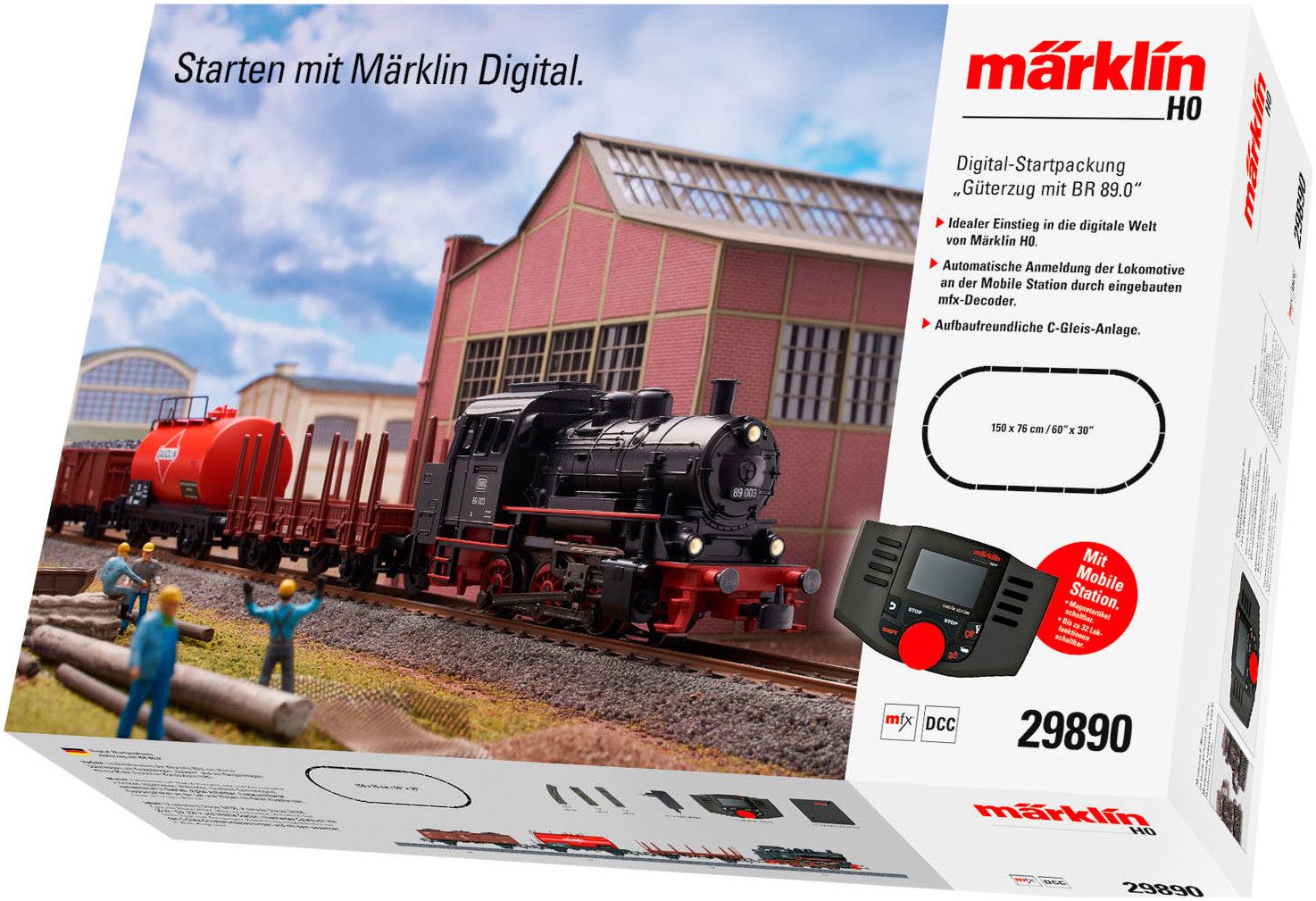 Märklin Modelleisenbahn-Set Märklin Digital-Startpackung Güterzug mit