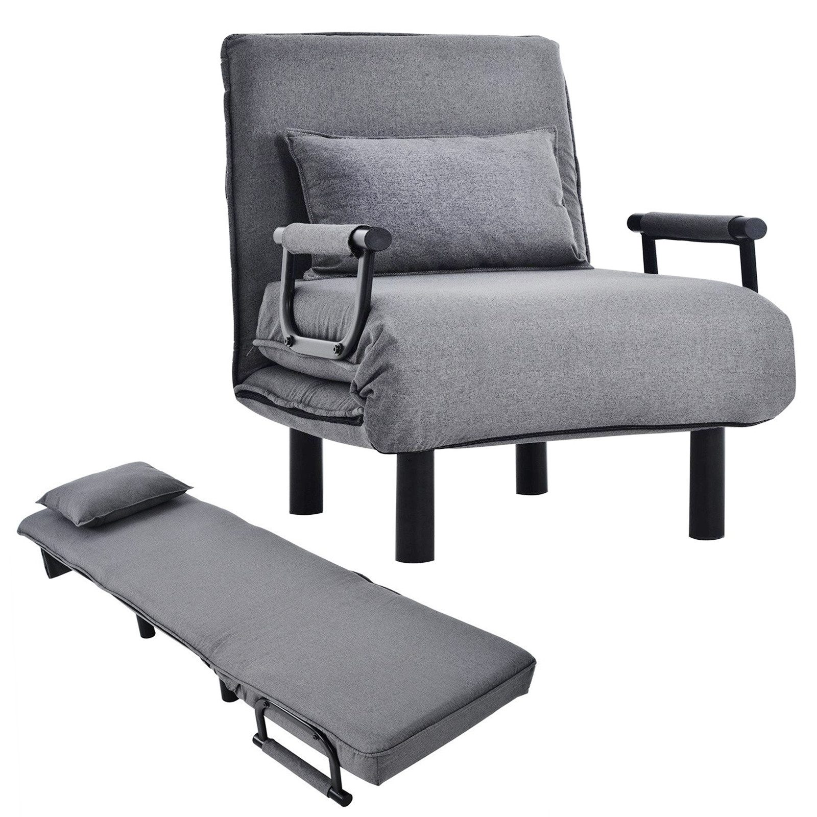 TWSOUL Schlafsofa Klappbares Schlafsofa, mit Armlehnen,