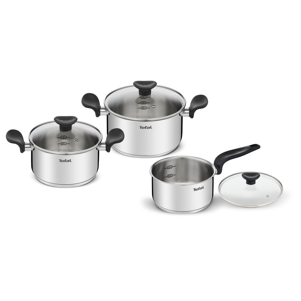 Tefal Topf-Set 3er Topfset Tefal E308S674