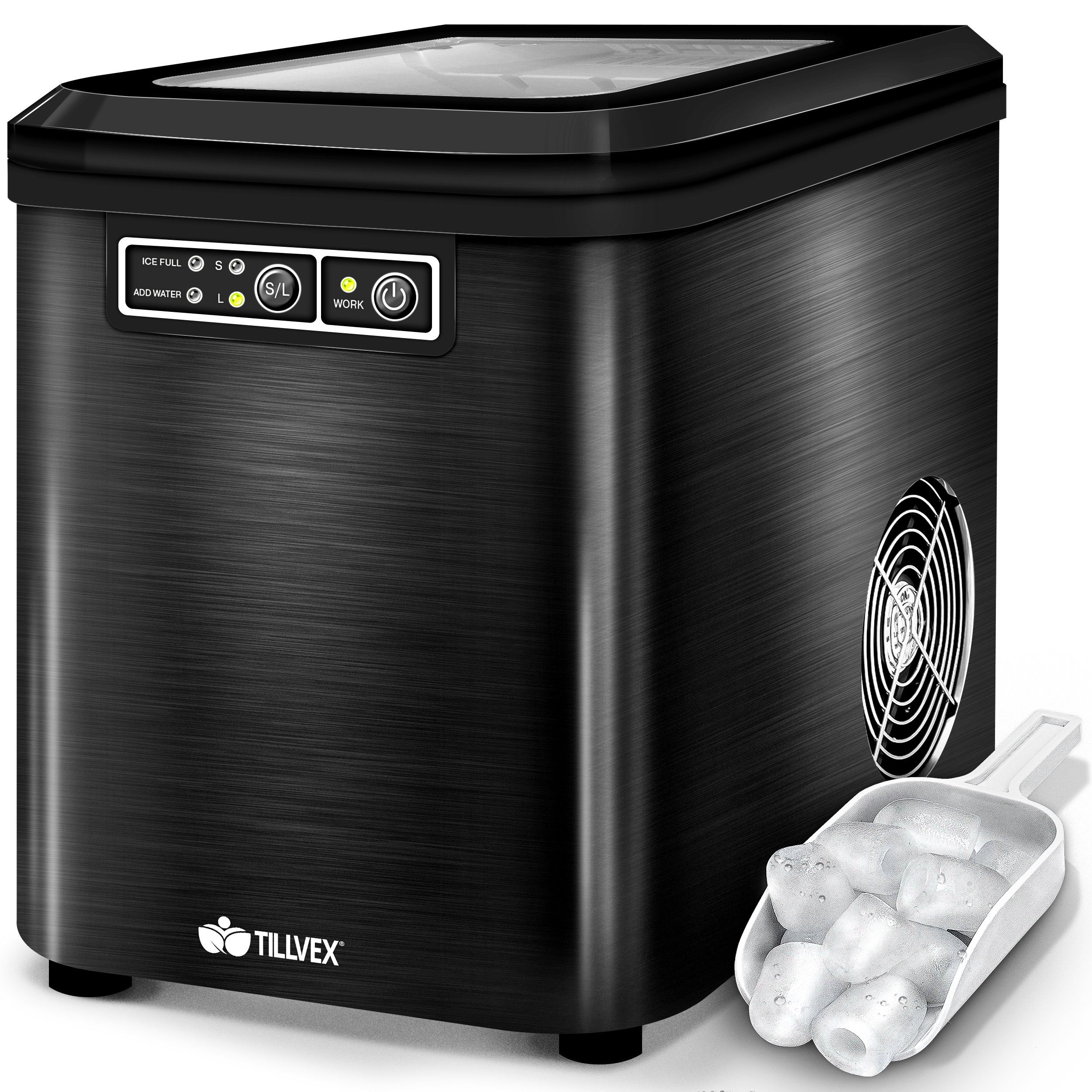 tillvex Eiswürfelmaschine 2,2 Liter Wassertank Ice-Maker