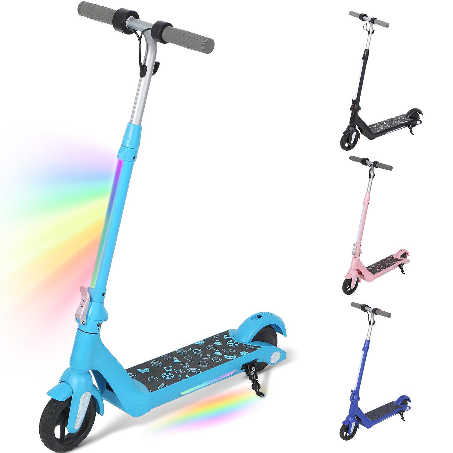 Fanttik Elektro-Kinderroller faltbarer E-Scooter für Kinder,