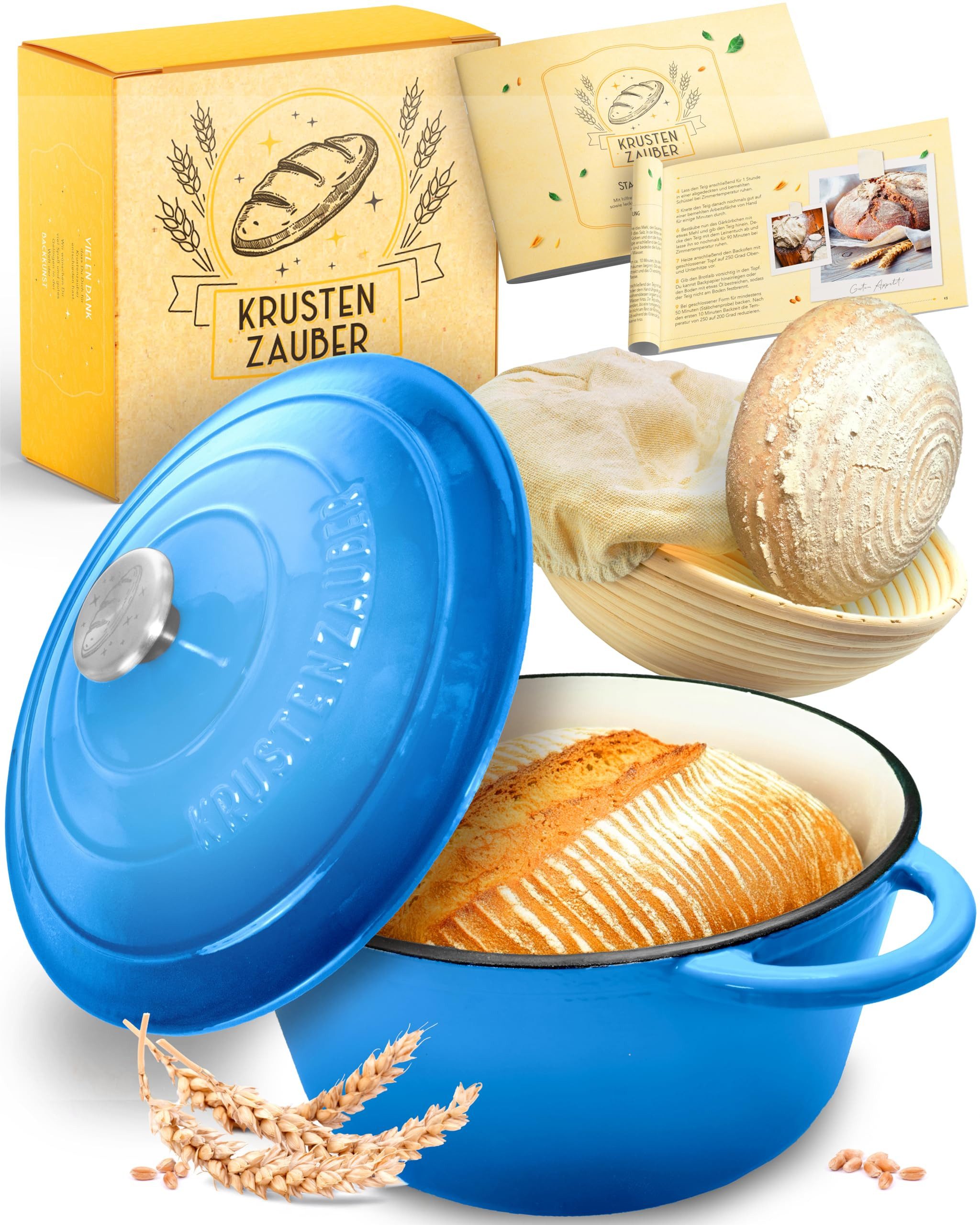 Krustenzauber Brotbackform Gusseisen Topf Brot Backen
