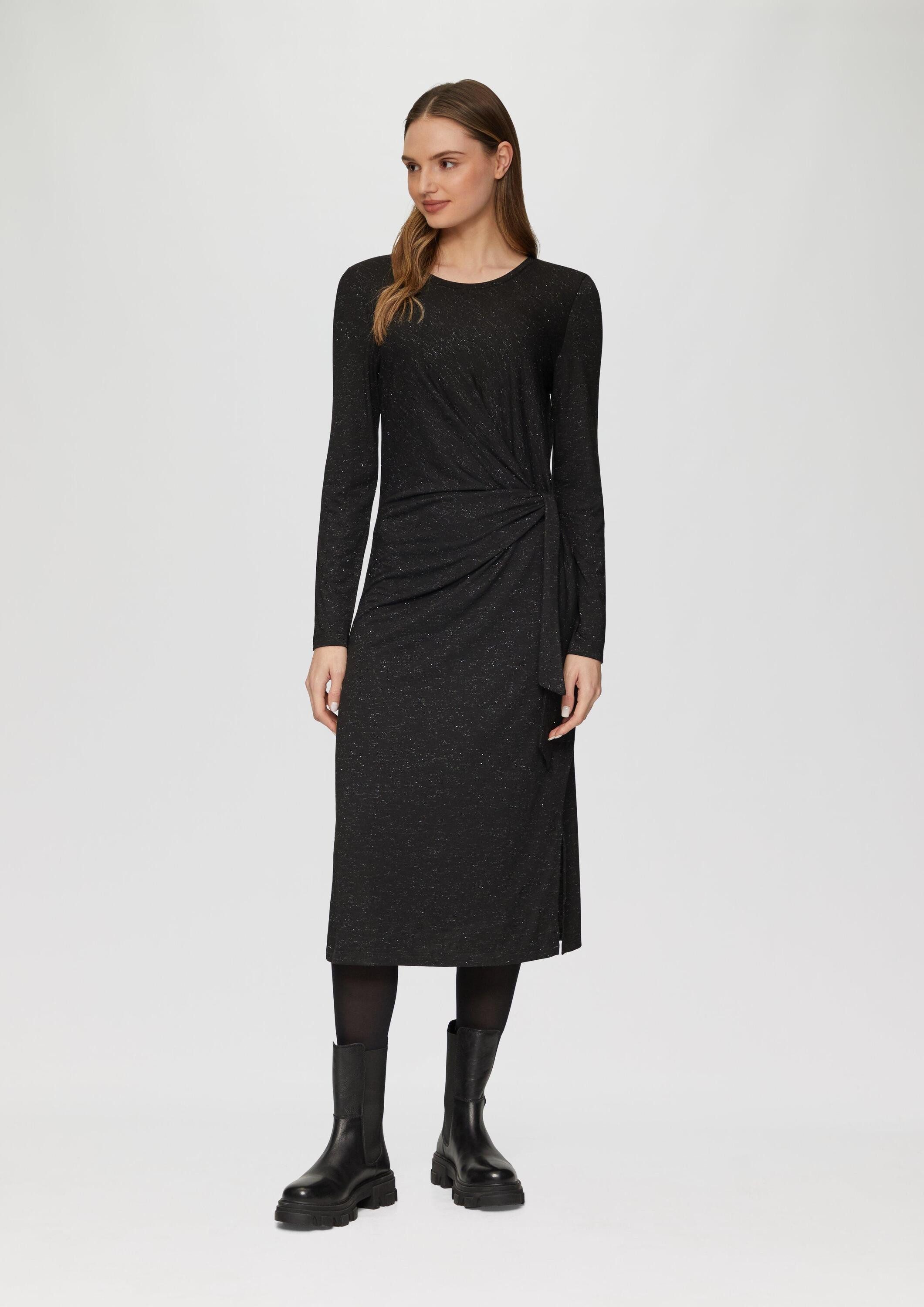 s.Oliver Midikleid Kleid Glitzerndes Jersey-Kleid mit