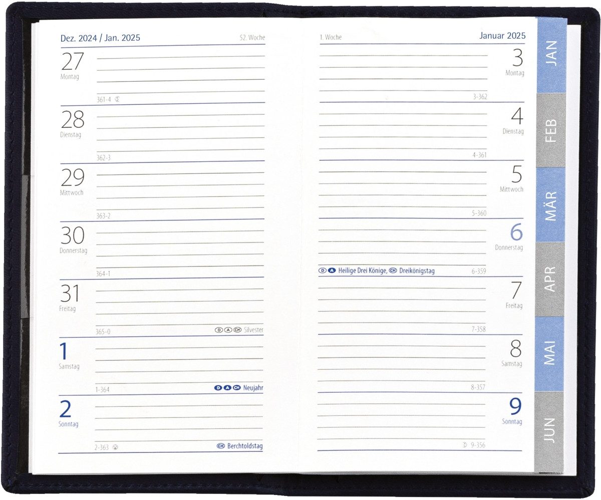 GÜSS Kalender Taschenkalender Taschenkalender 9x15cm 1