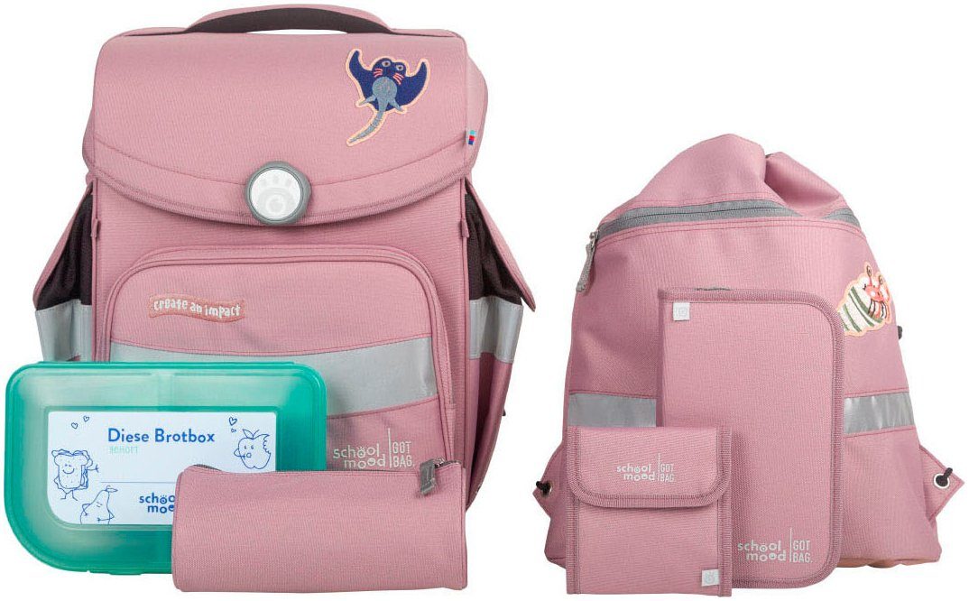 SCHOOL-MOOD® Schulranzen Timeless, Calamary (Set, 7-tlg),