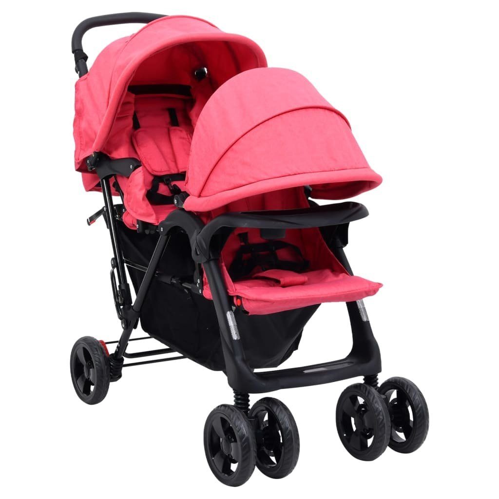 DOTMALL Zwillings-Kombikinderwagen Geschwisterwagen aus Stahl und