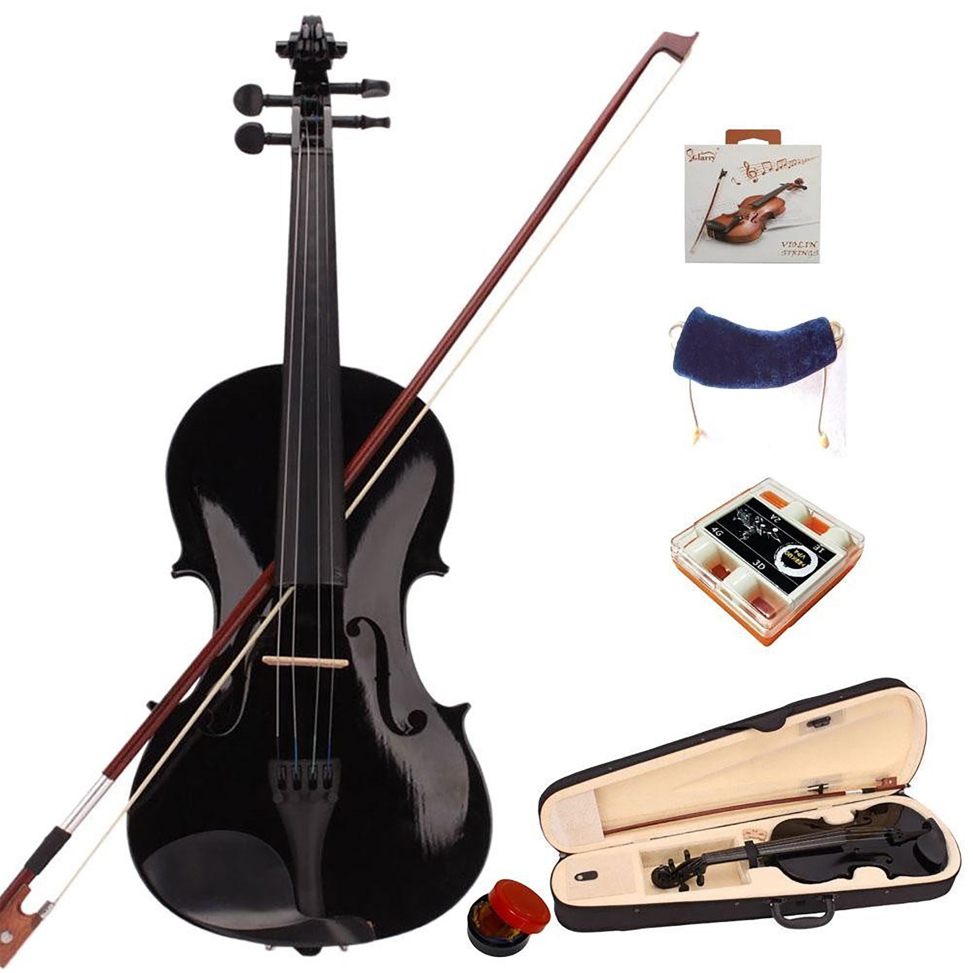 Fine Life Pro Violine Naturfärbiger Akustik-Violin-Set