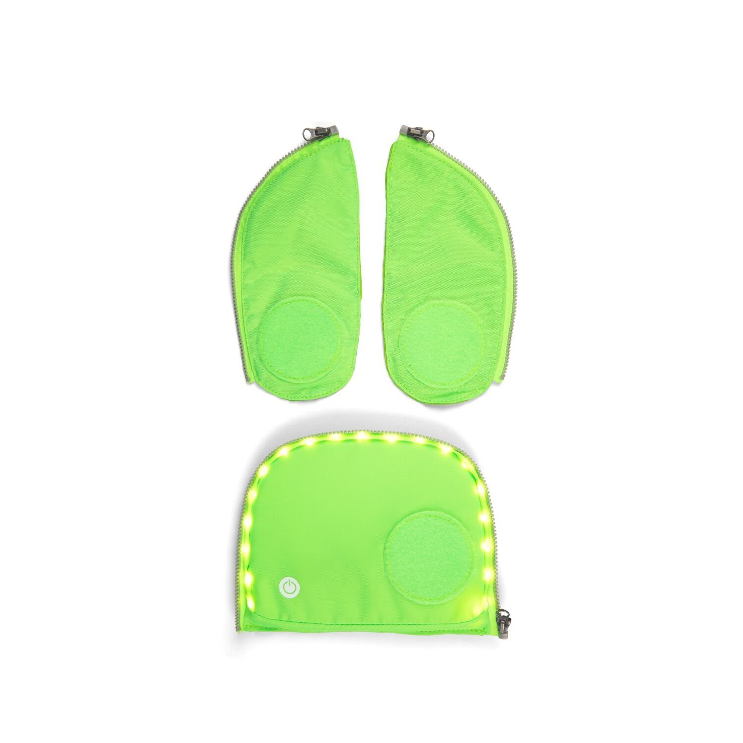 ergobag Schulranzen Fluo LED Zip-Set Grün