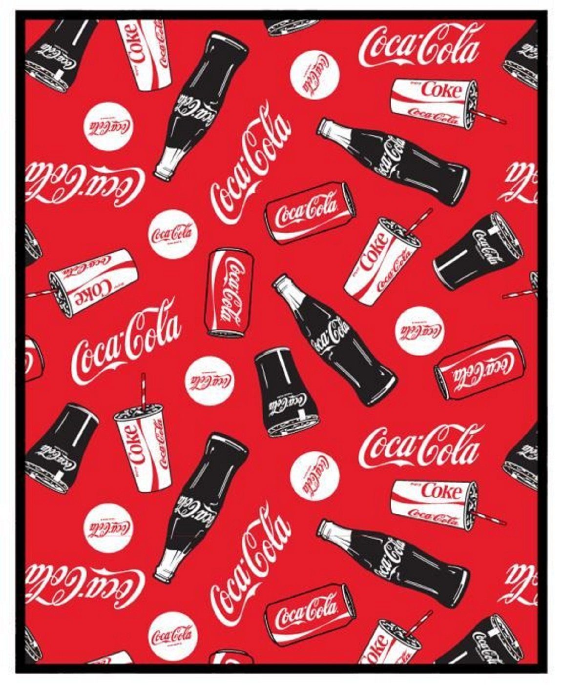 Wohndecke Coca Cola Flauschdecke Kuscheldecke 120