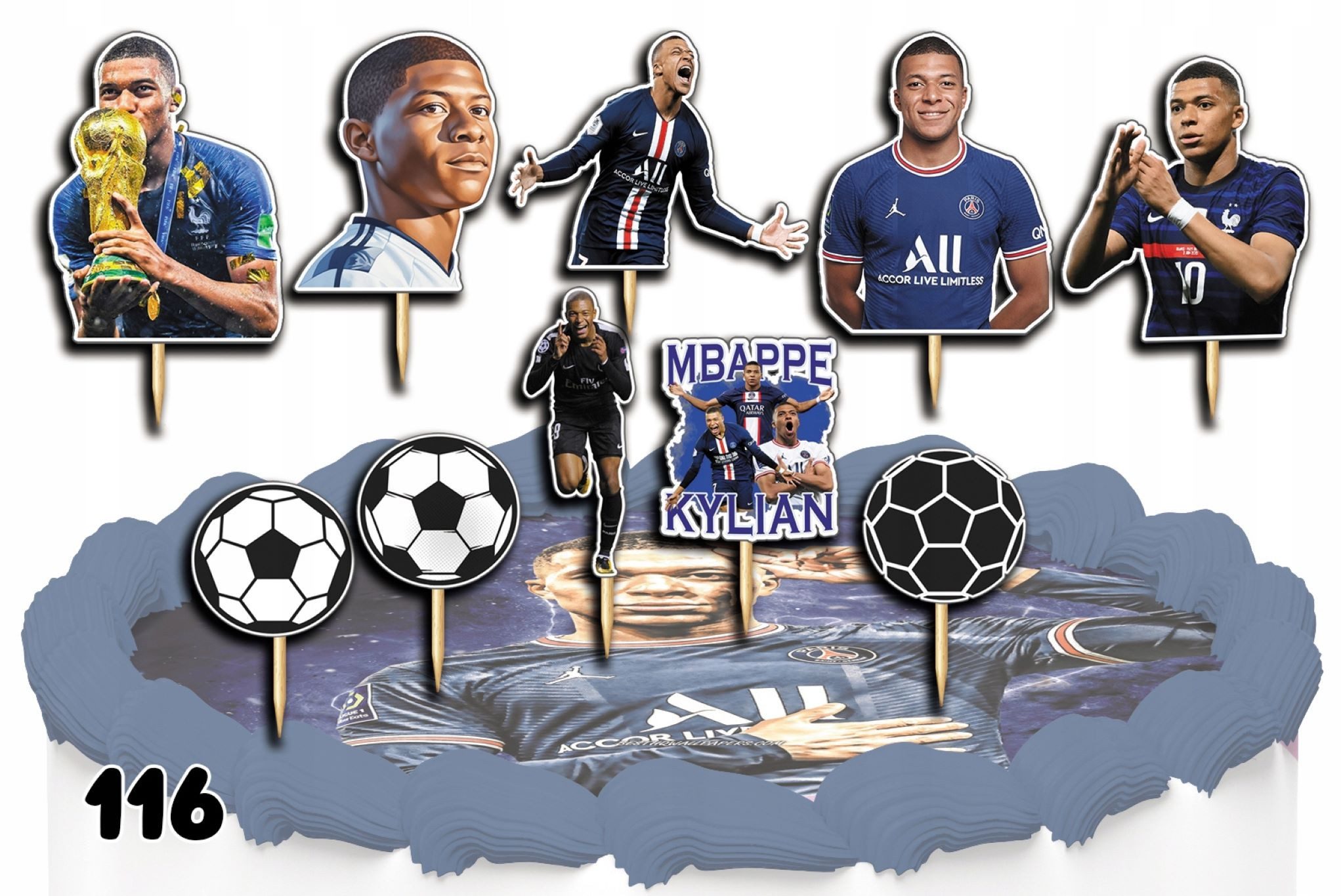 dodo, Topper Fußball Torten-Topper Mbappé -