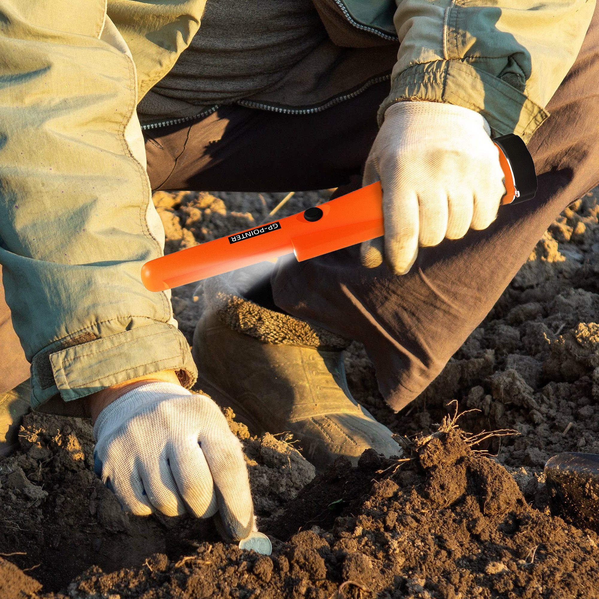 Outsunny Metalldetektor tragbar, mit LED Indicator,