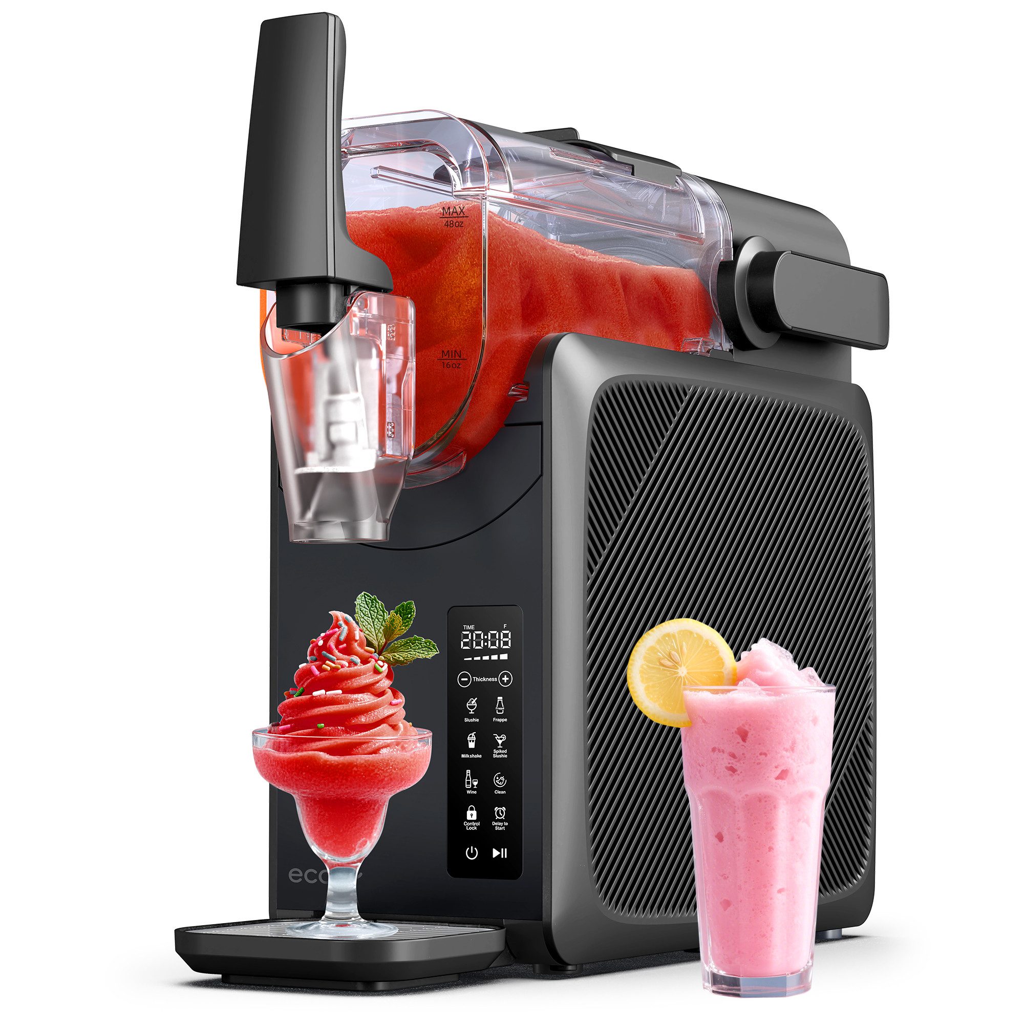 eCozy Slush-Eismaschine 2L Slush Maschine, 24h-Timer,