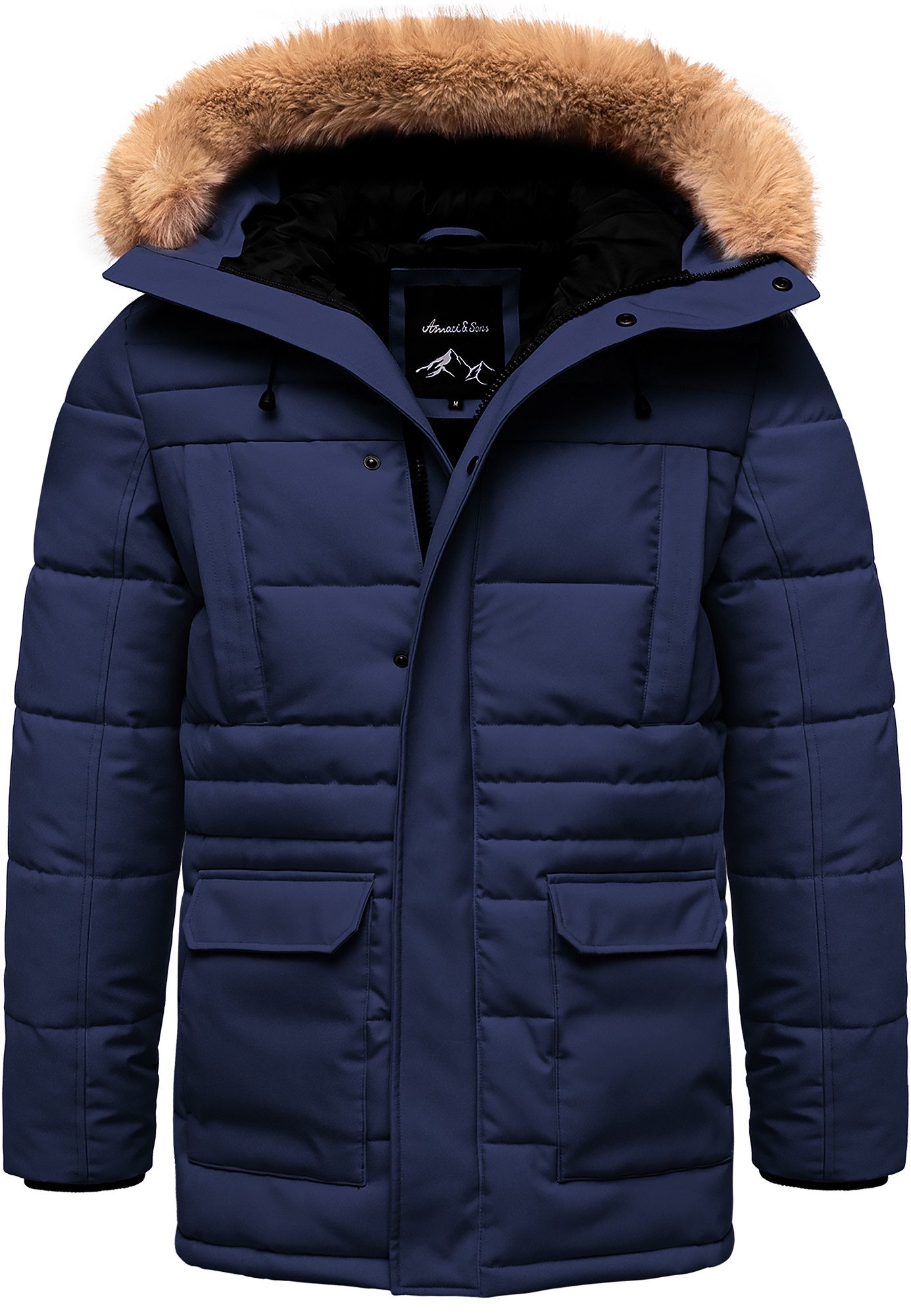 Amaci&Sons Winterjacke KENT Winterjacke Herren Gefütterte