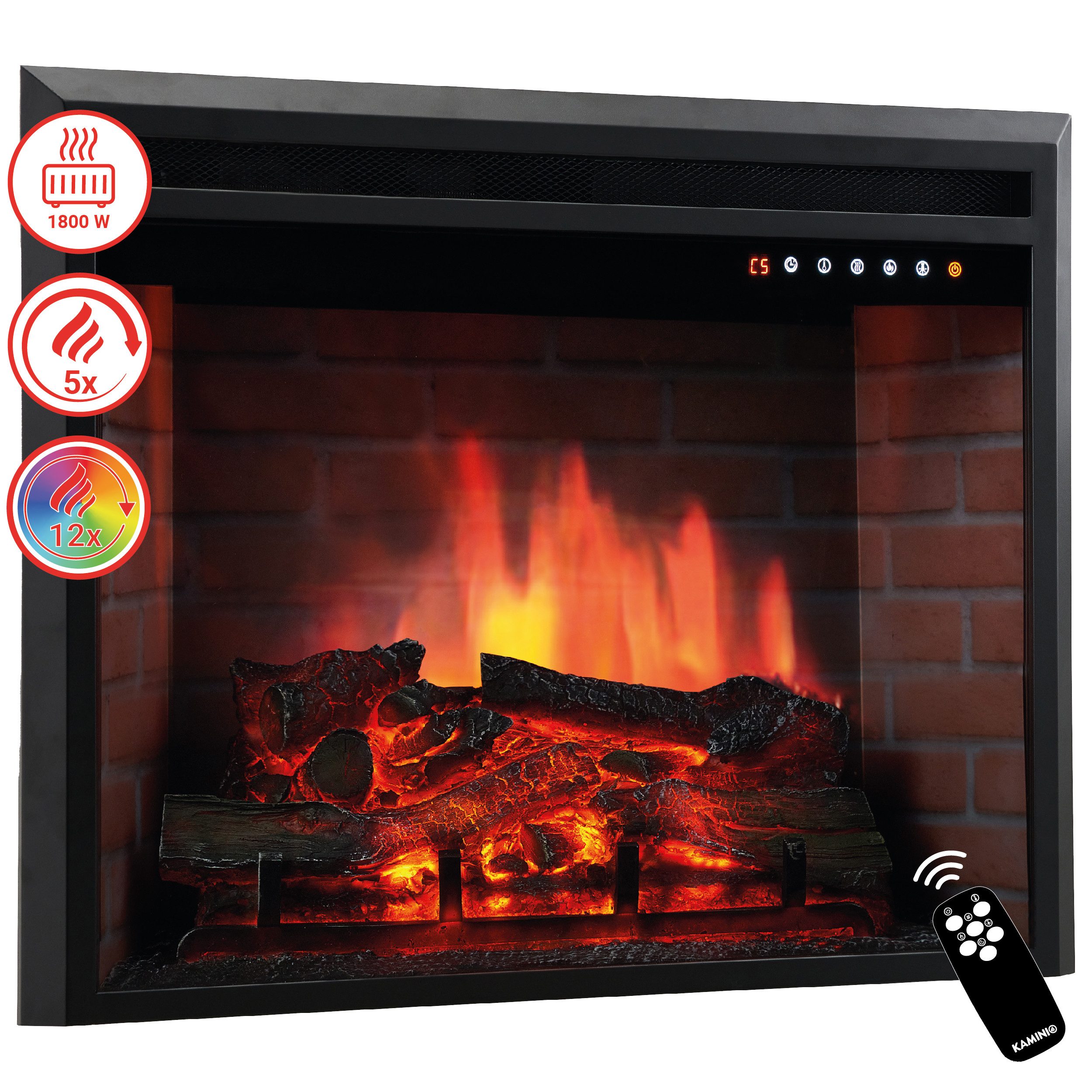 KAMINIO Elektrokamin LUCA, Elektrischer Kamin mit