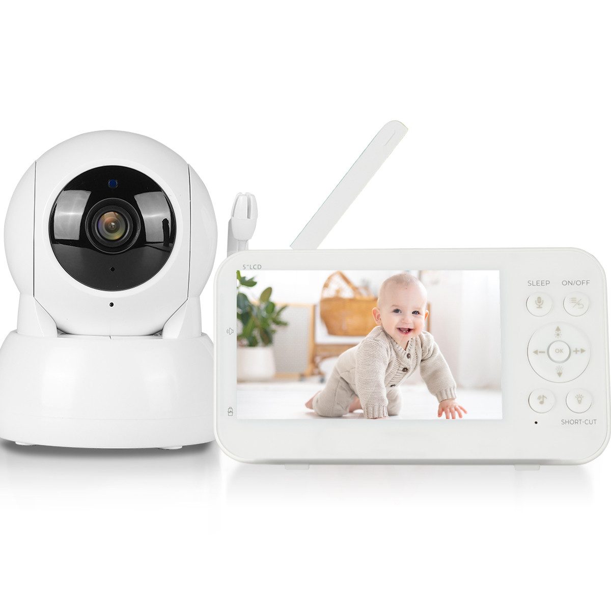 VSIUO Babyphone Babyphone mit Kamera, Video