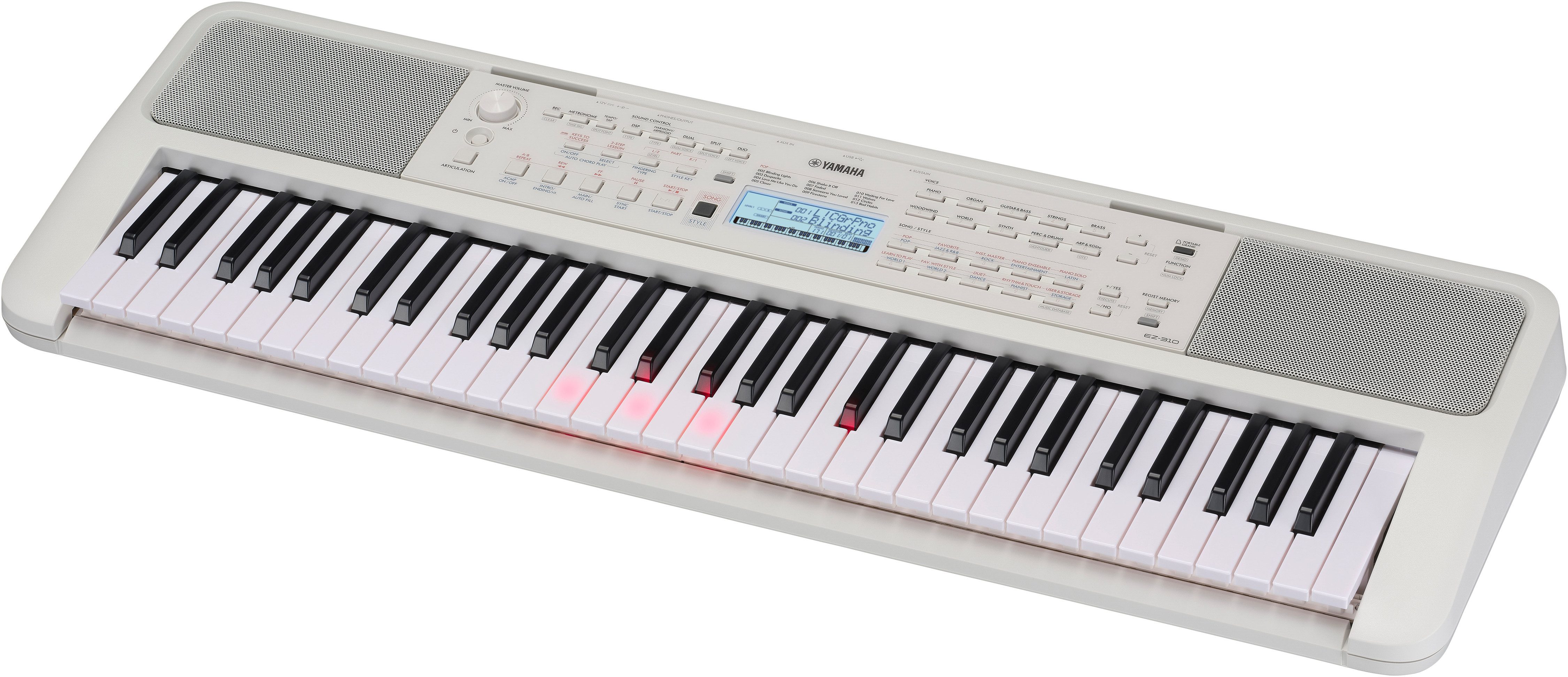 Yamaha Home-Keyboard EZ-310, weiß, mit Leuchttasten,