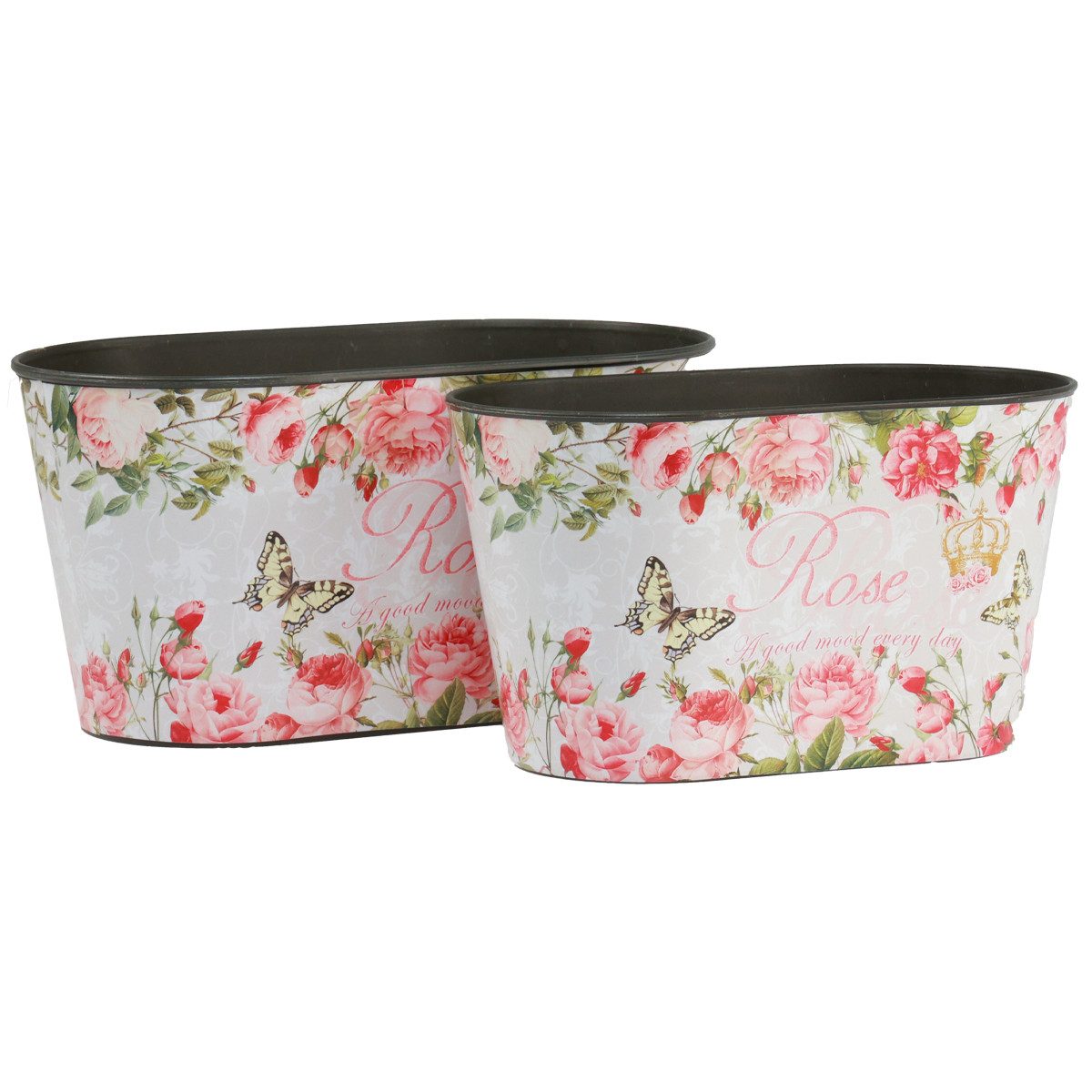 Viana Blumentopf Pflanztöpfe Set Rosen Dekogefäß