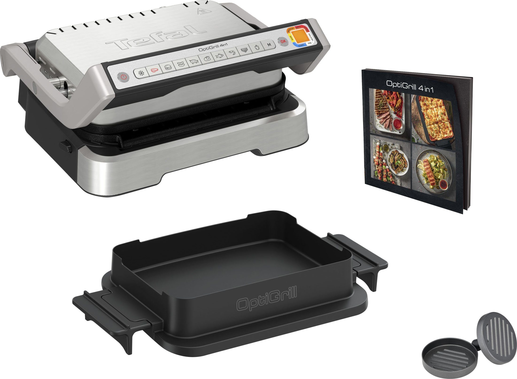 Tefal Kontaktgrill GC774HP OptiGrill 4in1, 2100