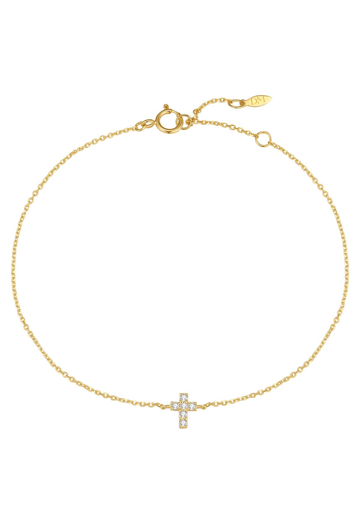 Dear Me Goldarmband 585 Gold Kreuz