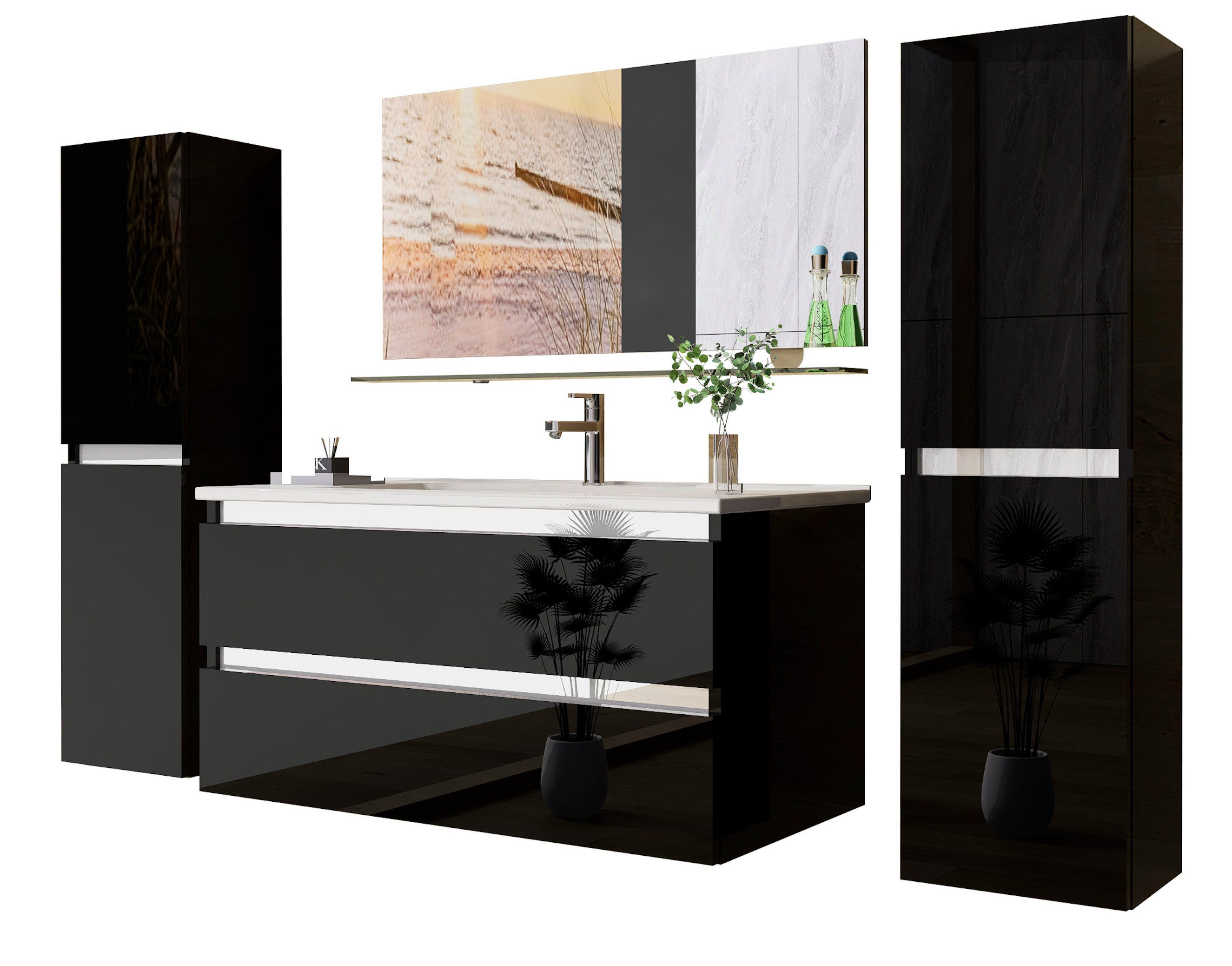 Homeline Badmöbel-Set 90 cm Badmöbel set