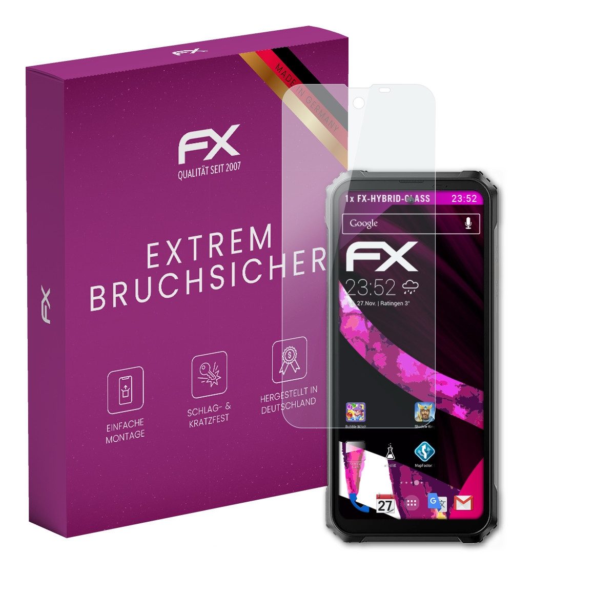 atFoliX Schutzfolie Panzerglasfolie für Blackview BL9000,
