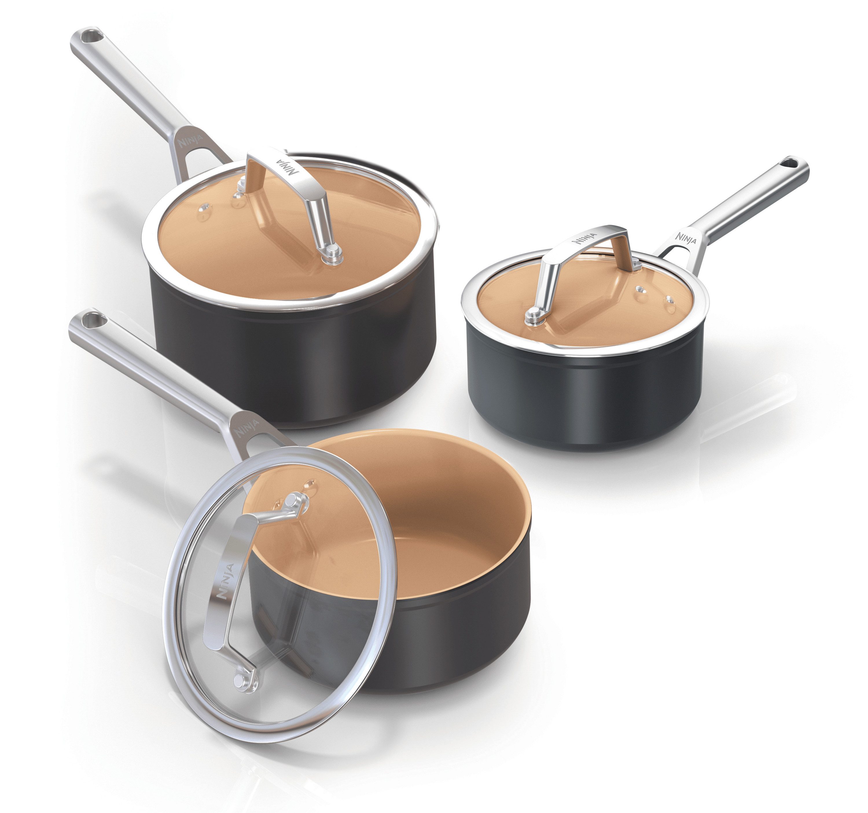 NINJA Topf-Set CW93000DE Premium Keramik-Topfset 3-teilig